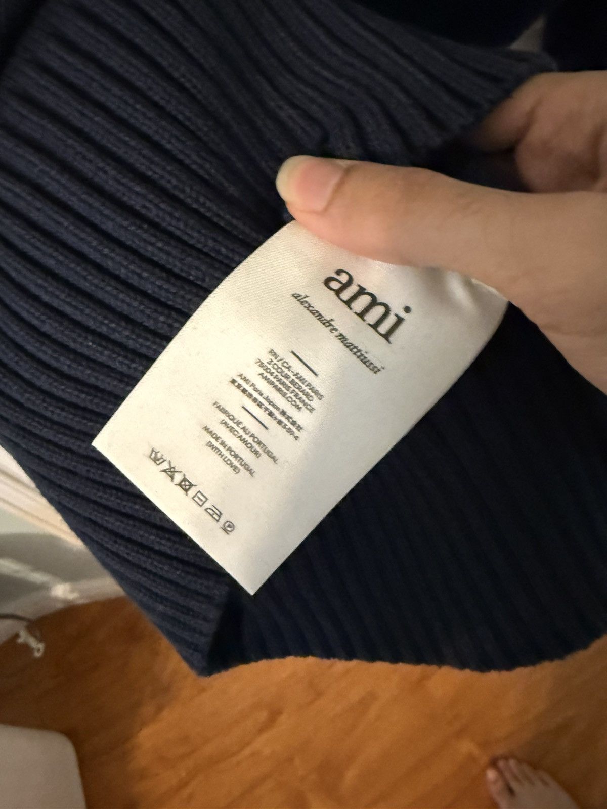 AMI Ami Paris navy de cœur knit sweater Size US S / EU 44-46 / 1 - 6 Thumbnail
