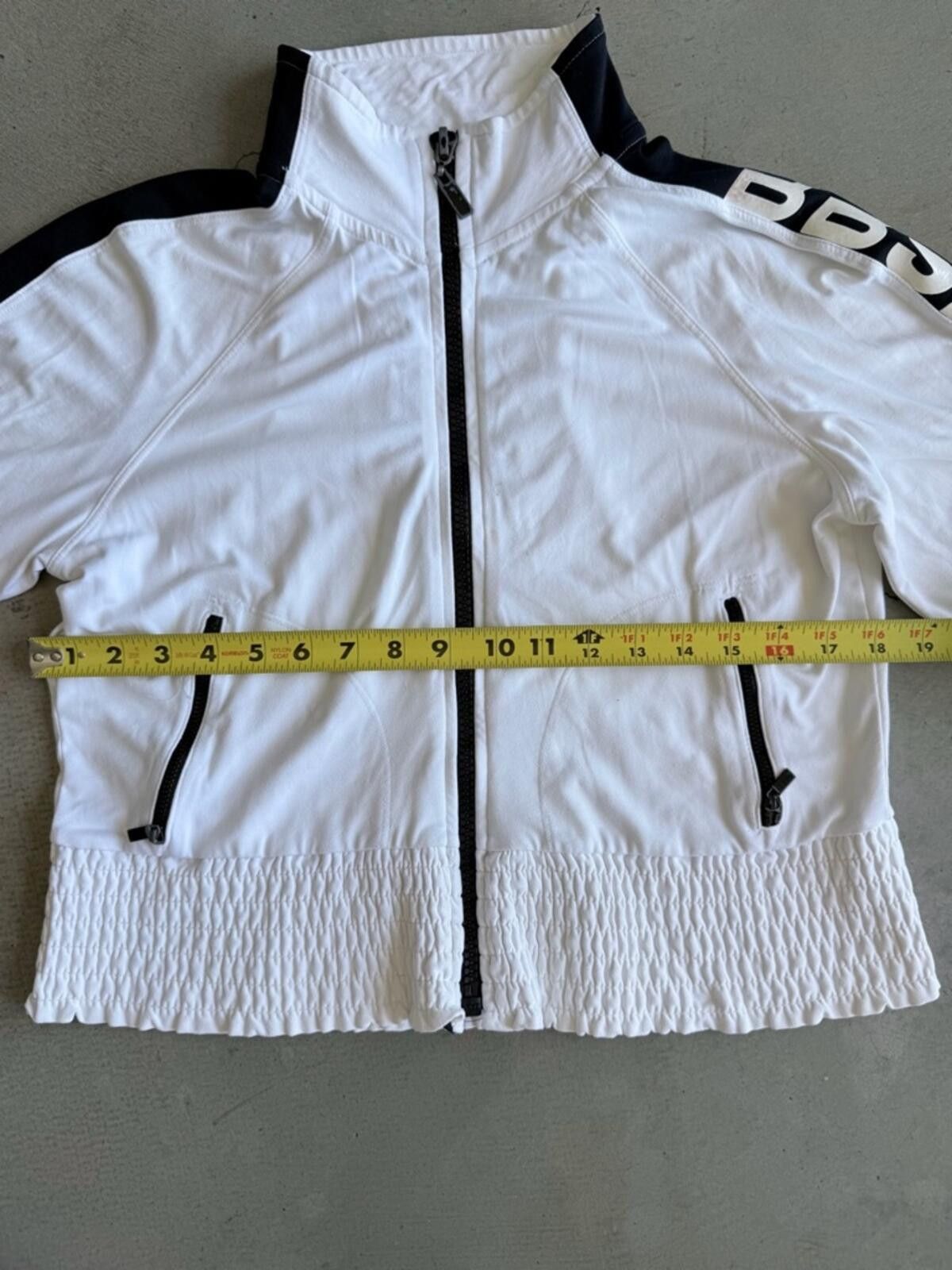 United Colors Of Benetton bebe Sport / Zip Track Jacket / White Black Size L / US 10 / IT 46 - 3 Thumbnail