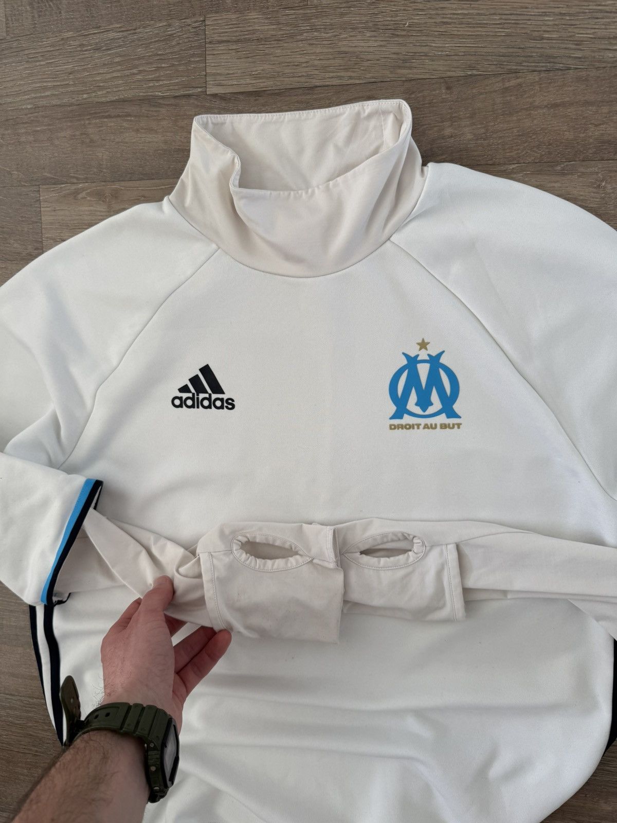 Adidas Olimpique Marseille Y2k Drill Rare Blokecore Soccer Jacket Size US L / EU 52-54 / 3 - 3 Thumbnail