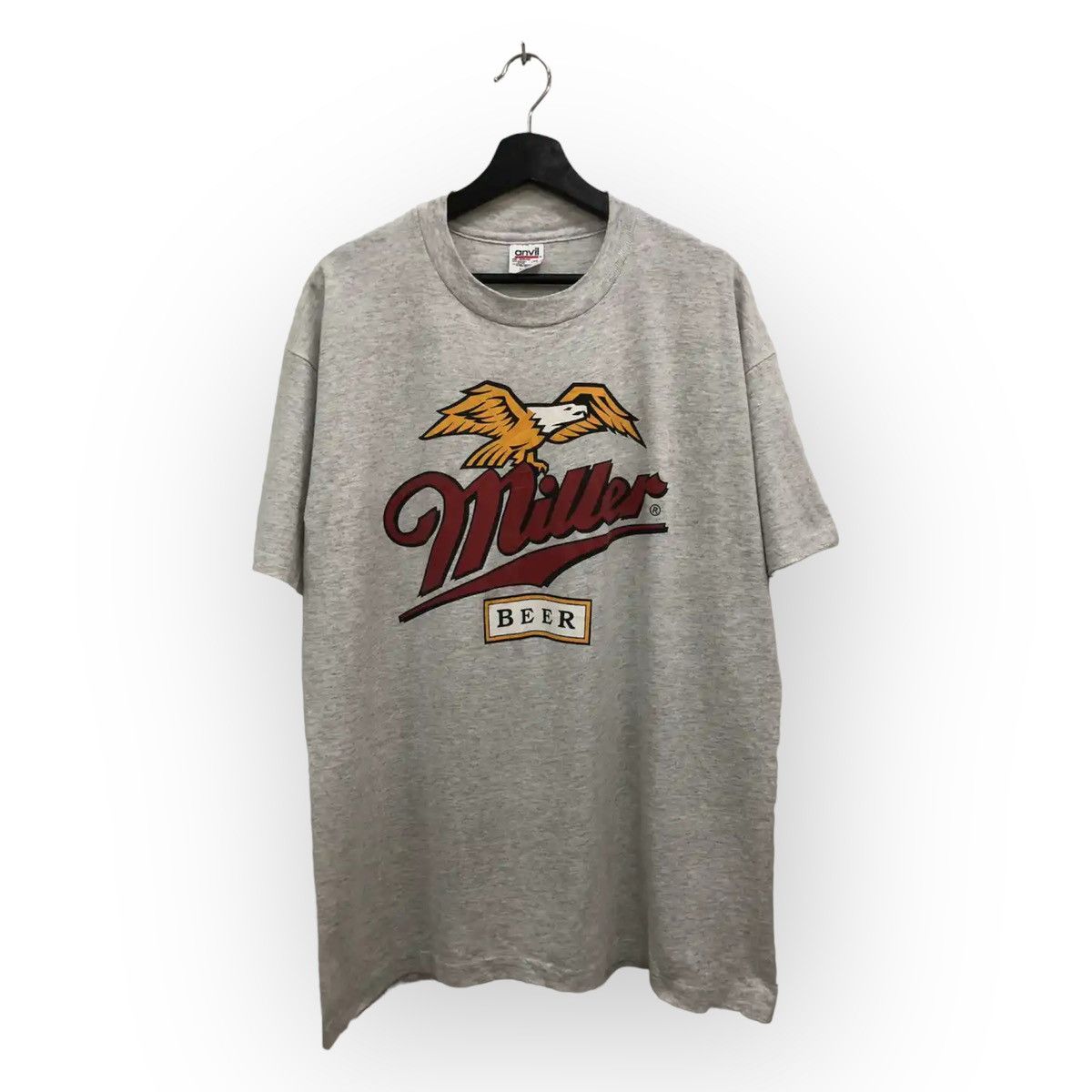 image of Vintage 90's Millee Beer Tee Anvil in Grey, Men's (Size XL)