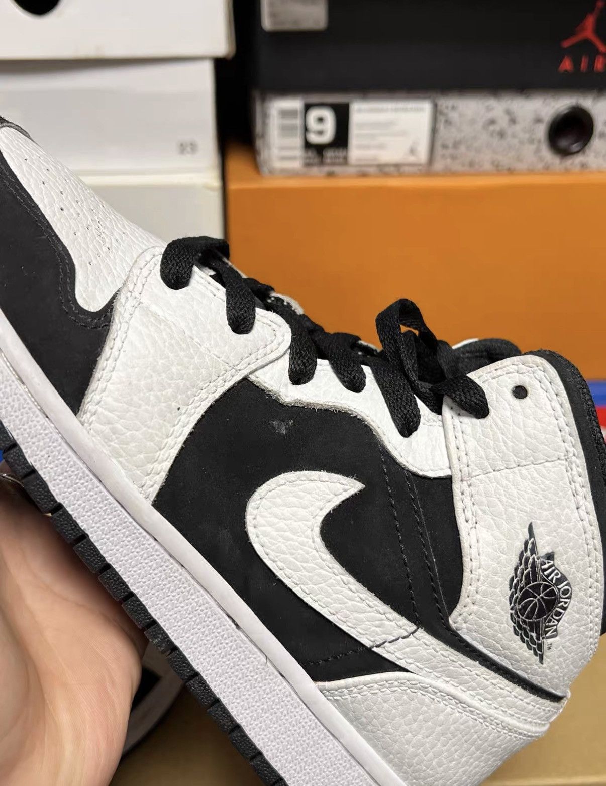 Jordan Brand Air Jordan 1 Black White Panda J42 Size US 6.5 / IT 36.5 - 8 Thumbnail