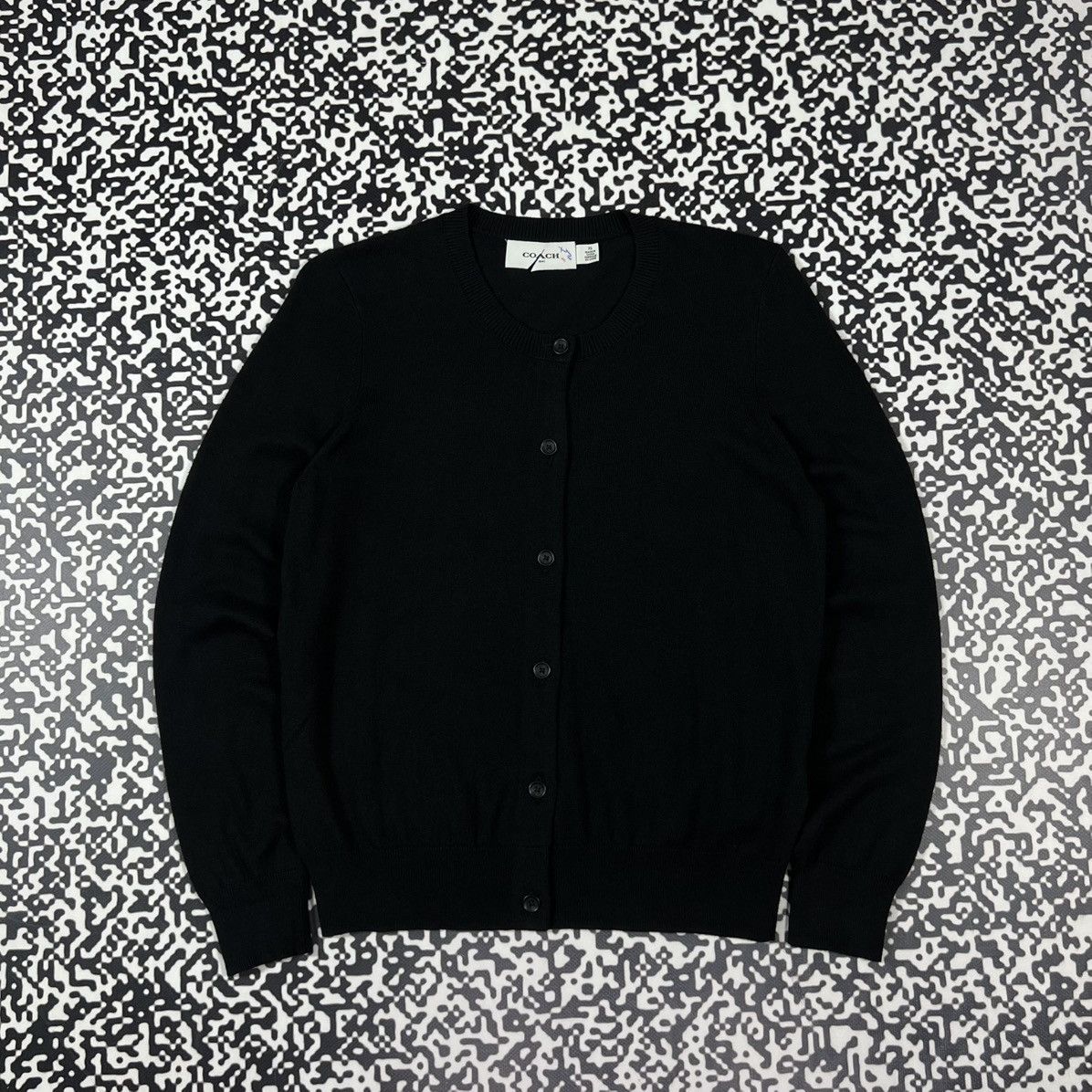 Coach COACH Black Basic Casual Cardigan Sweater Luxury Y2K Style Size XS / US 0-2 / IT 36-38 - 2 Thumbnail