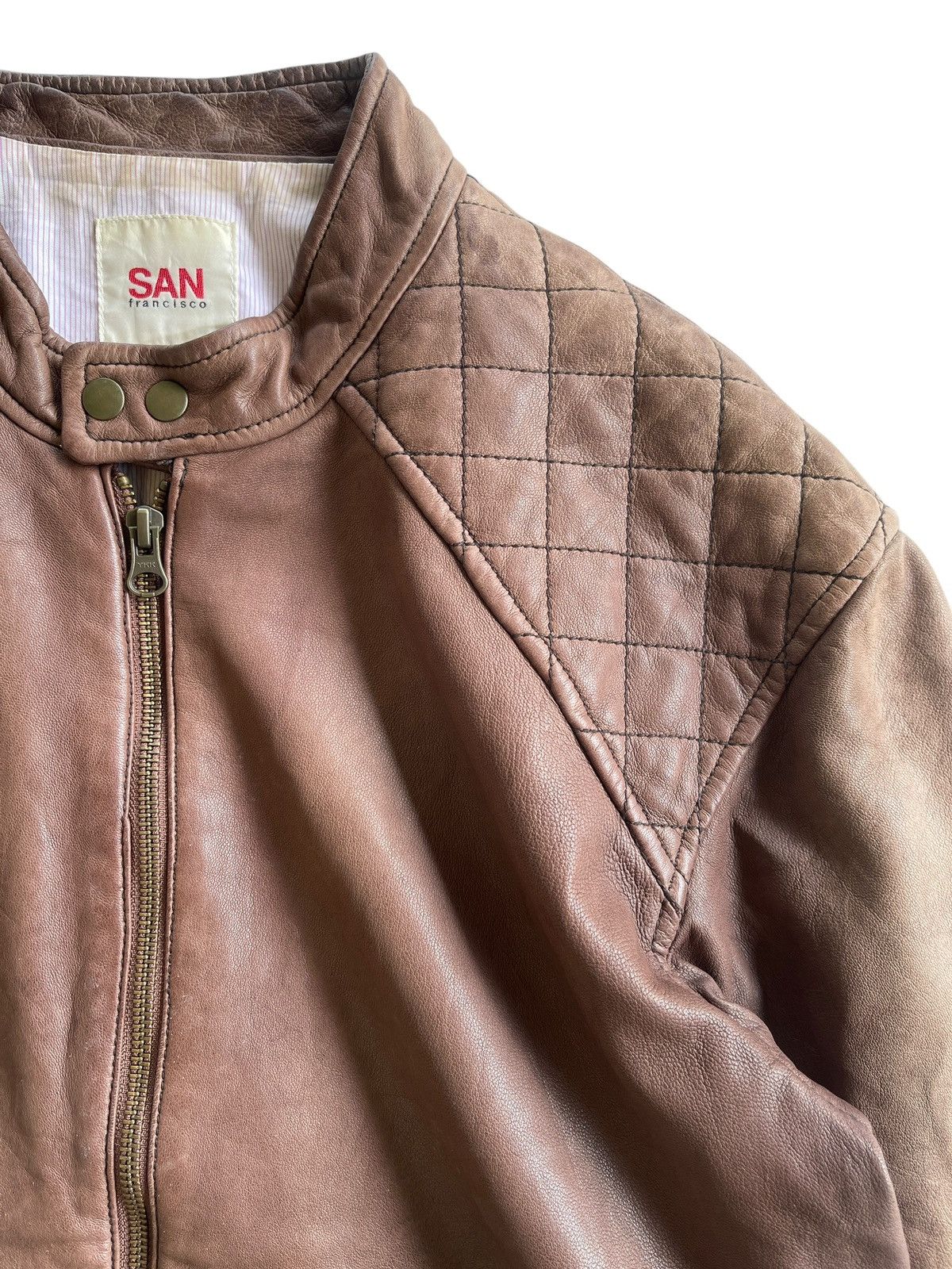 Vintage San Francisco Sheepskin Racer Biker Jacket Size US L / EU 52-54 / 3 - 6 Thumbnail