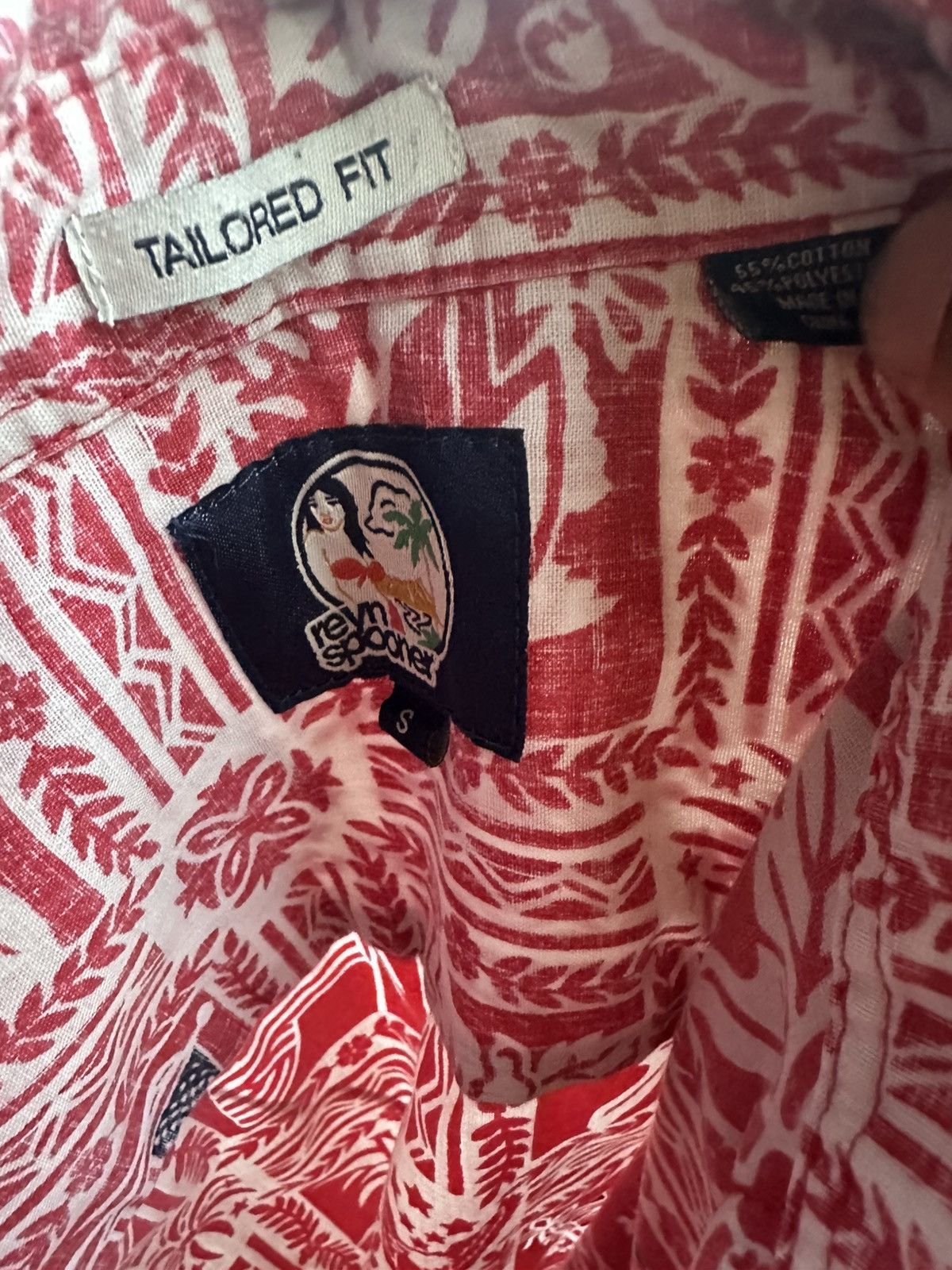 Reyn Spooner Reyn Spooner Tailored Fit Hawaiian Print Red Men's S Size US S / EU 44-46 / 1 - 4 Thumbnail