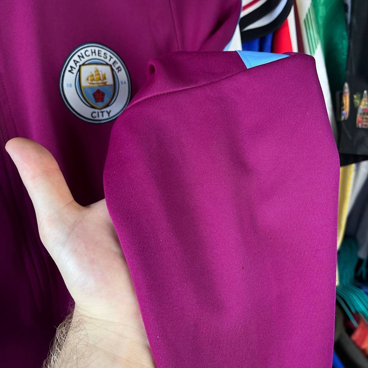Nike Manchester City 2017/2018 Football Soccer Track Jacket Size US M / EU 48-50 / 2 - 9 Thumbnail