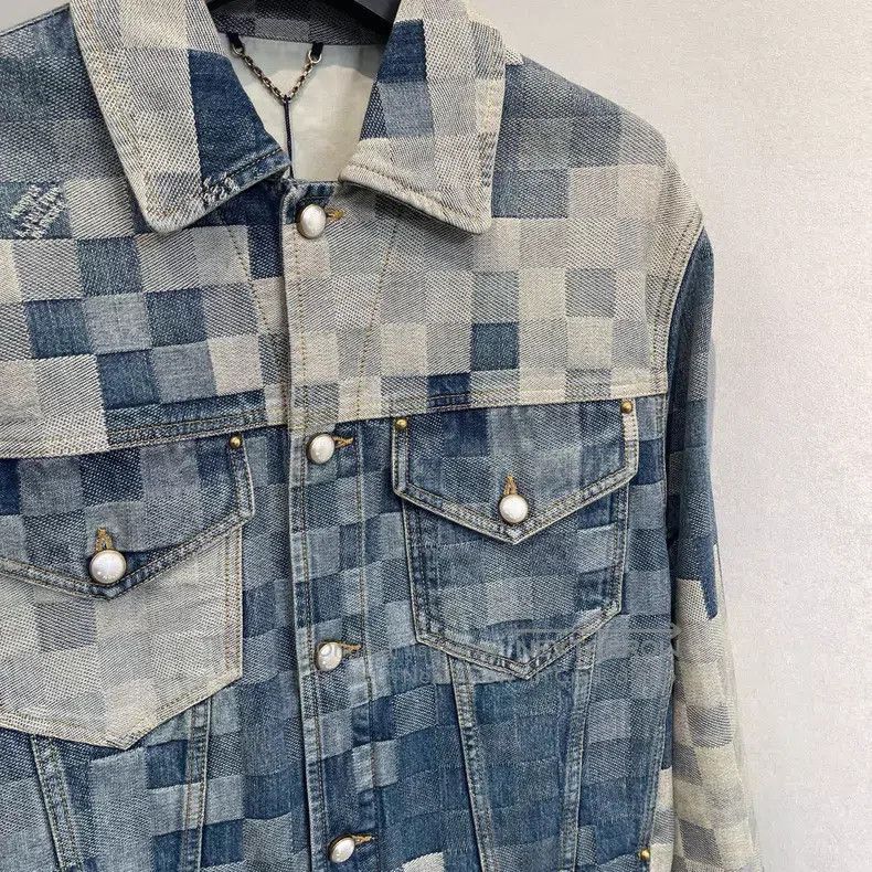 Louis Vuitton Louis Vuitton Fei-Dong Co-branded Checkerboard Pearl Butto Size US S / EU 44-46 / 1 - 1 Thumbnail