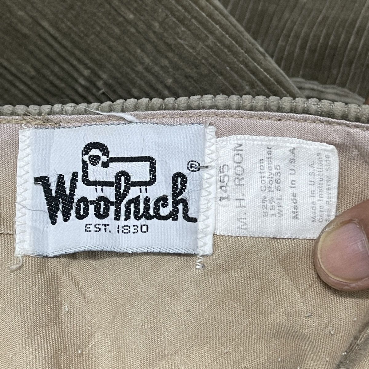 Woolrich Woolen Mills Vtg 70s Woolrich USA Wide Wale Corduroy Pants Talon Zipper Size US 31 - 17 Thumbnail