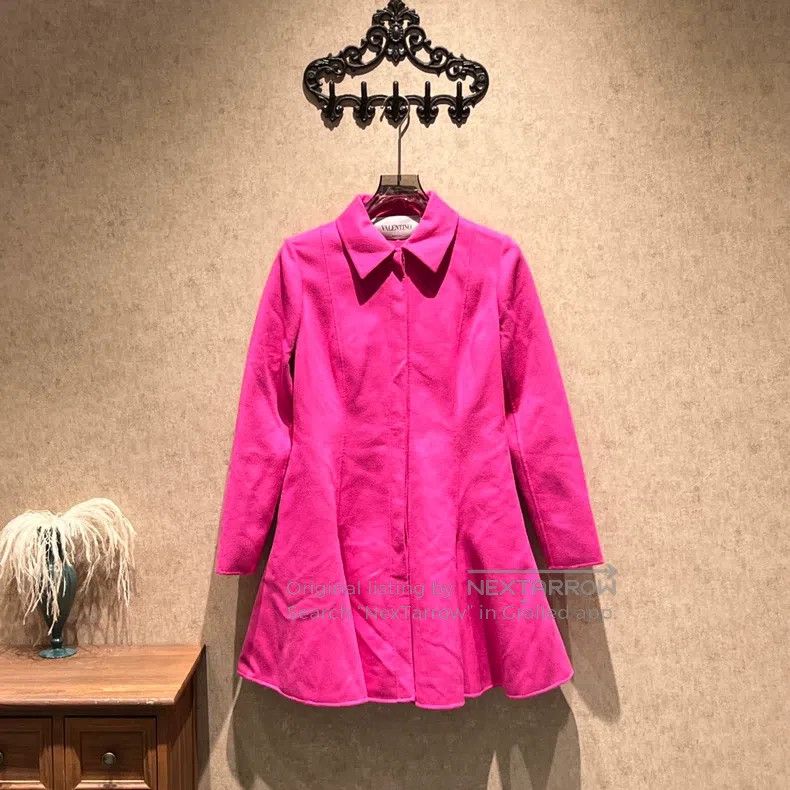 Valentino Valentino A rose-red wool coat Size XS / US 0-2 / IT 36-38 - 1 Thumbnail