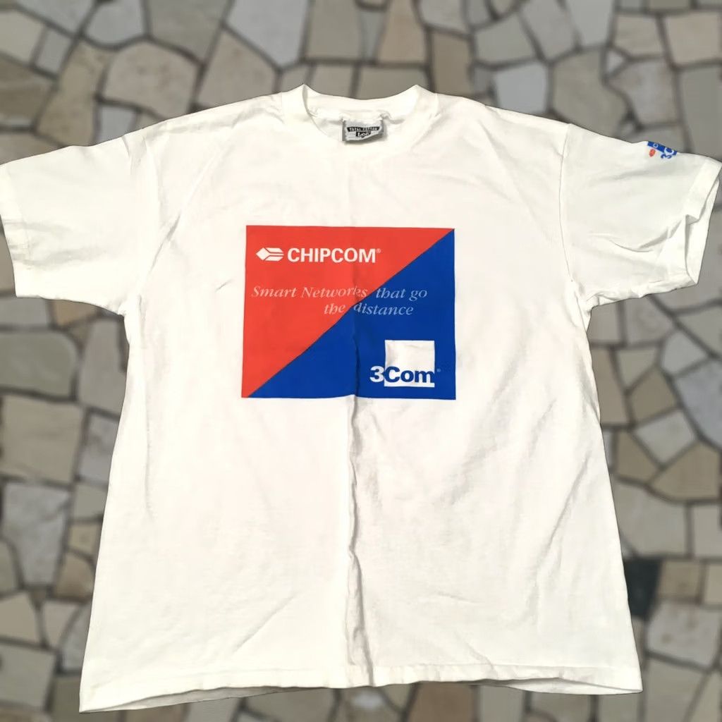 Vintage VINTAGE ONEITA T-SHIRT Logo SMART Modular TECH COMPANY POWER T DOUBLE SIDED 1990'S L White Men Size US L / EU 52-54 / 3 - 1 Thumbnail