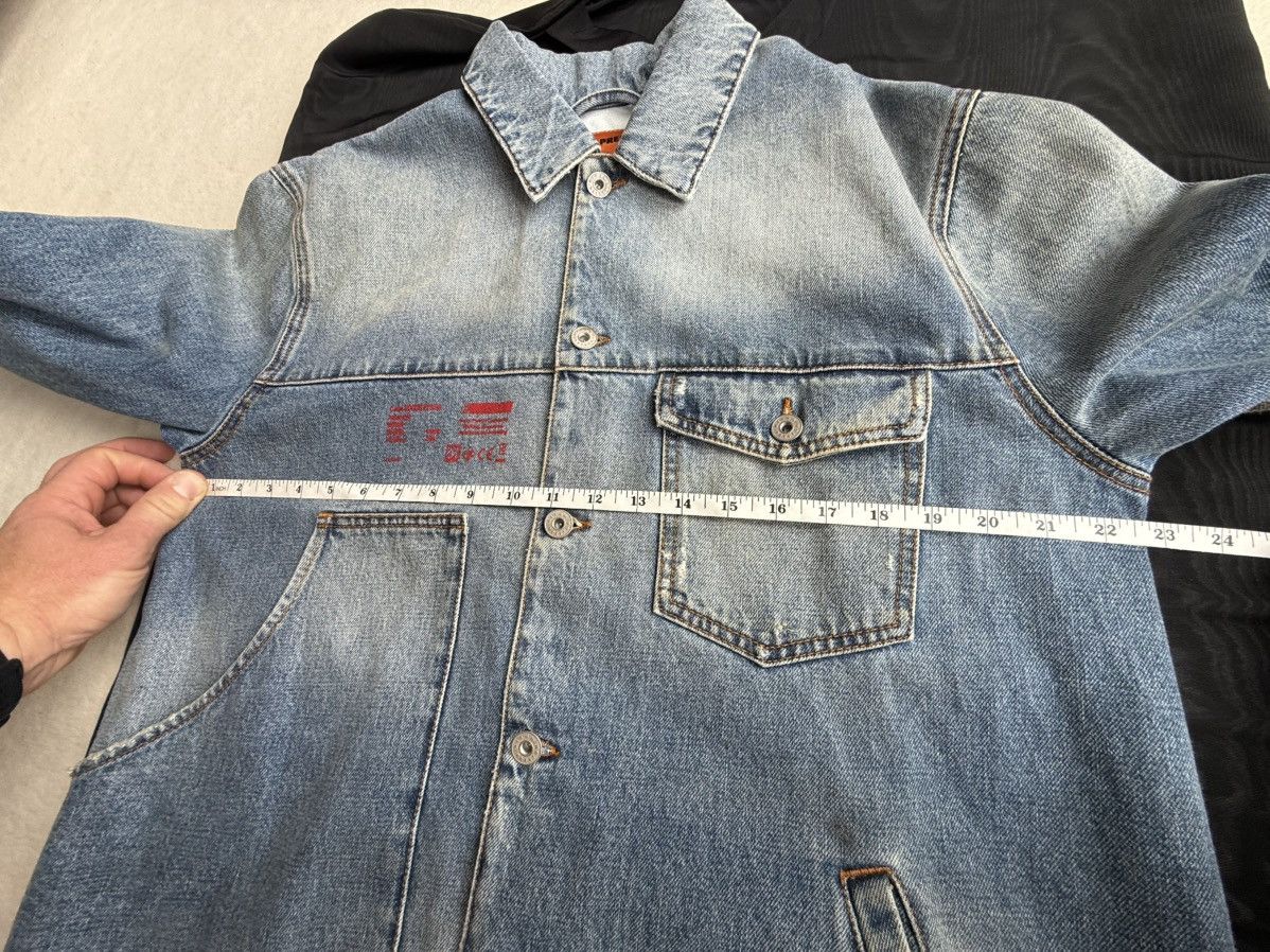 Heron Preston Heron Preston oiled distressed denim workwear trucker jacket Size US S / EU 44-46 / 1 - 3 Thumbnail