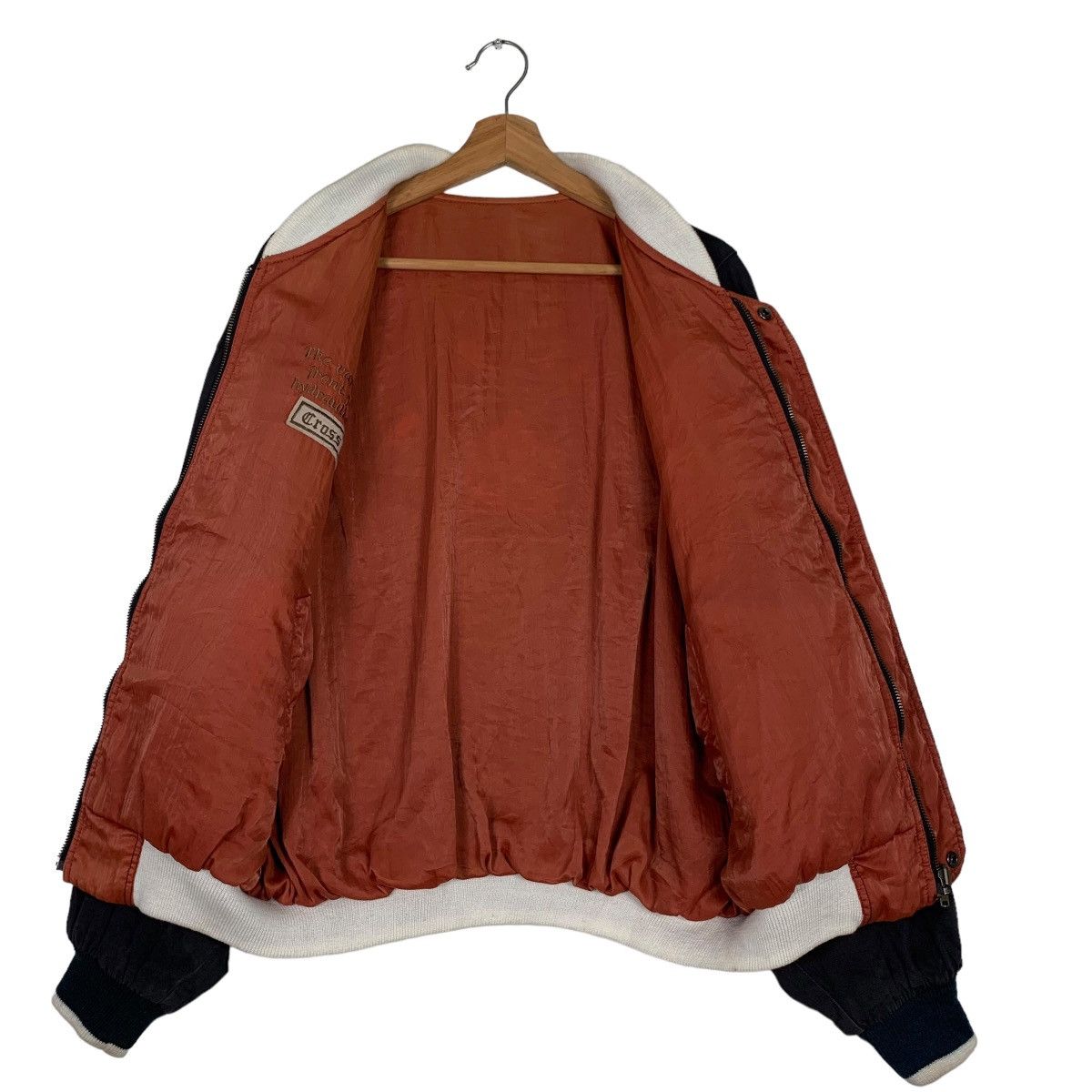Japanese Brand CROSS BREED Big Logo Reversible Bomber Jacket #0118-C7 Size US L / EU 52-54 / 3 - 14 Thumbnail