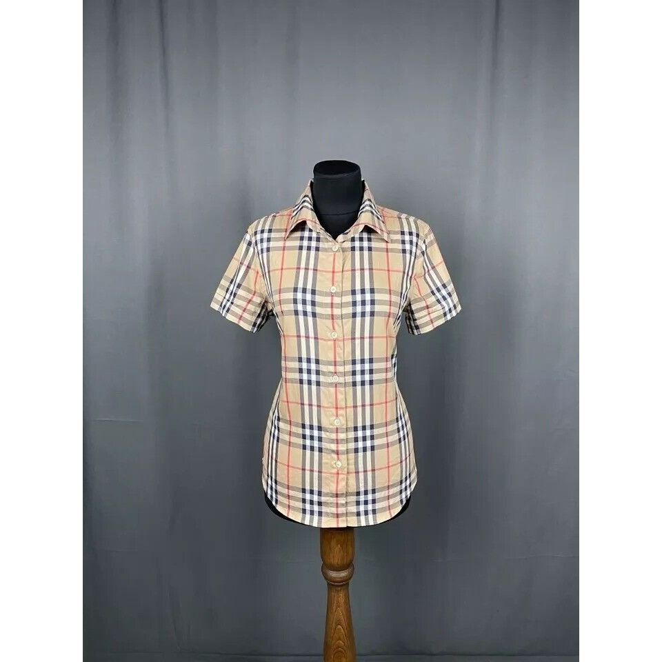 Burberry Burberry Nova Check Women's Beige Shortsleeve Shirt Size S Size S / US 4 / IT 40 - 5 Thumbnail