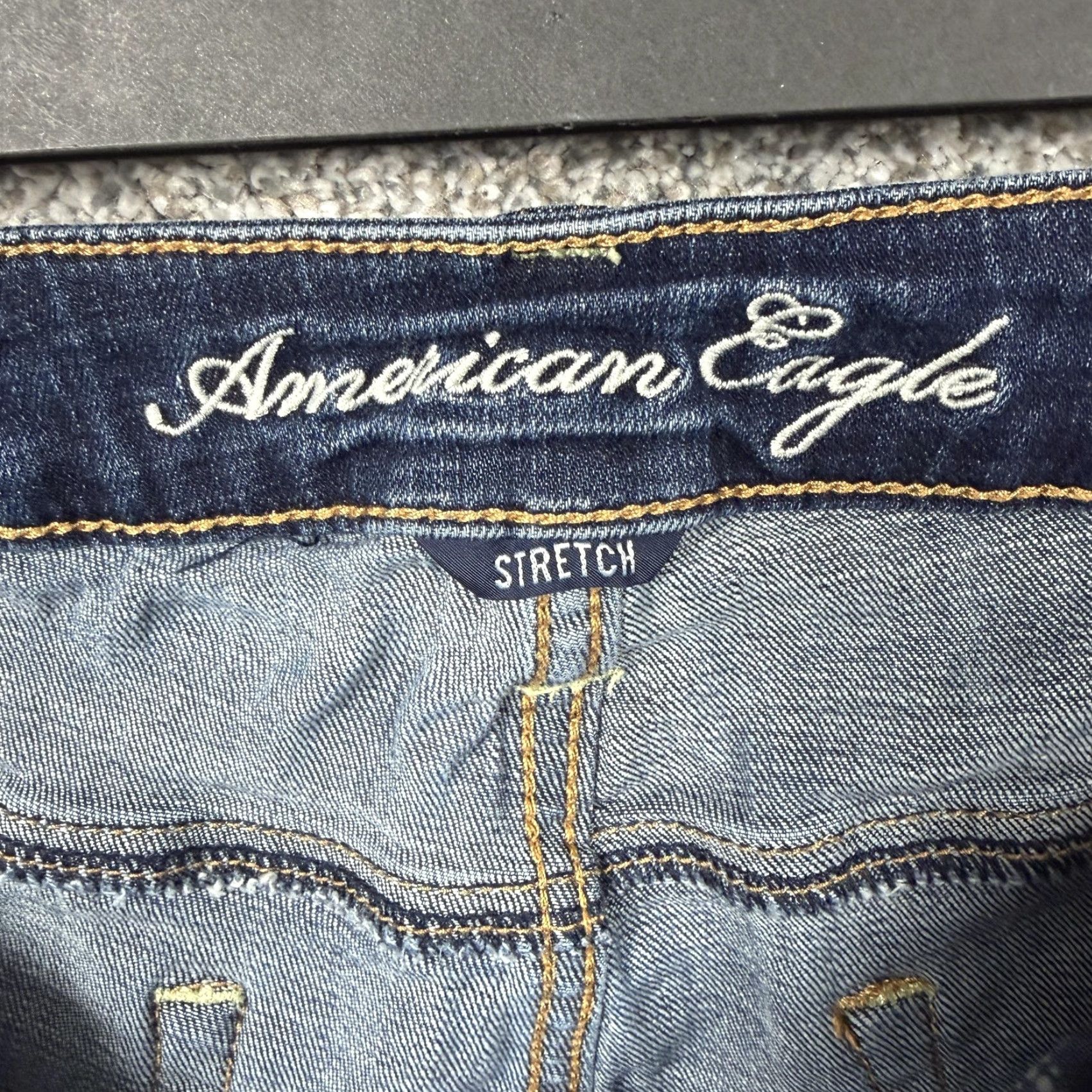 American Eagle Outfitters American Eagle Womens Jeans Boyfriend Crop 4 Medium Blue Stretch Denim 31x23.5 5-Pocket Zip Button Casual Boho Grunge Hipster Retro Y2K Size 27" / US 4 / IT 40 - 7 Thumbnail