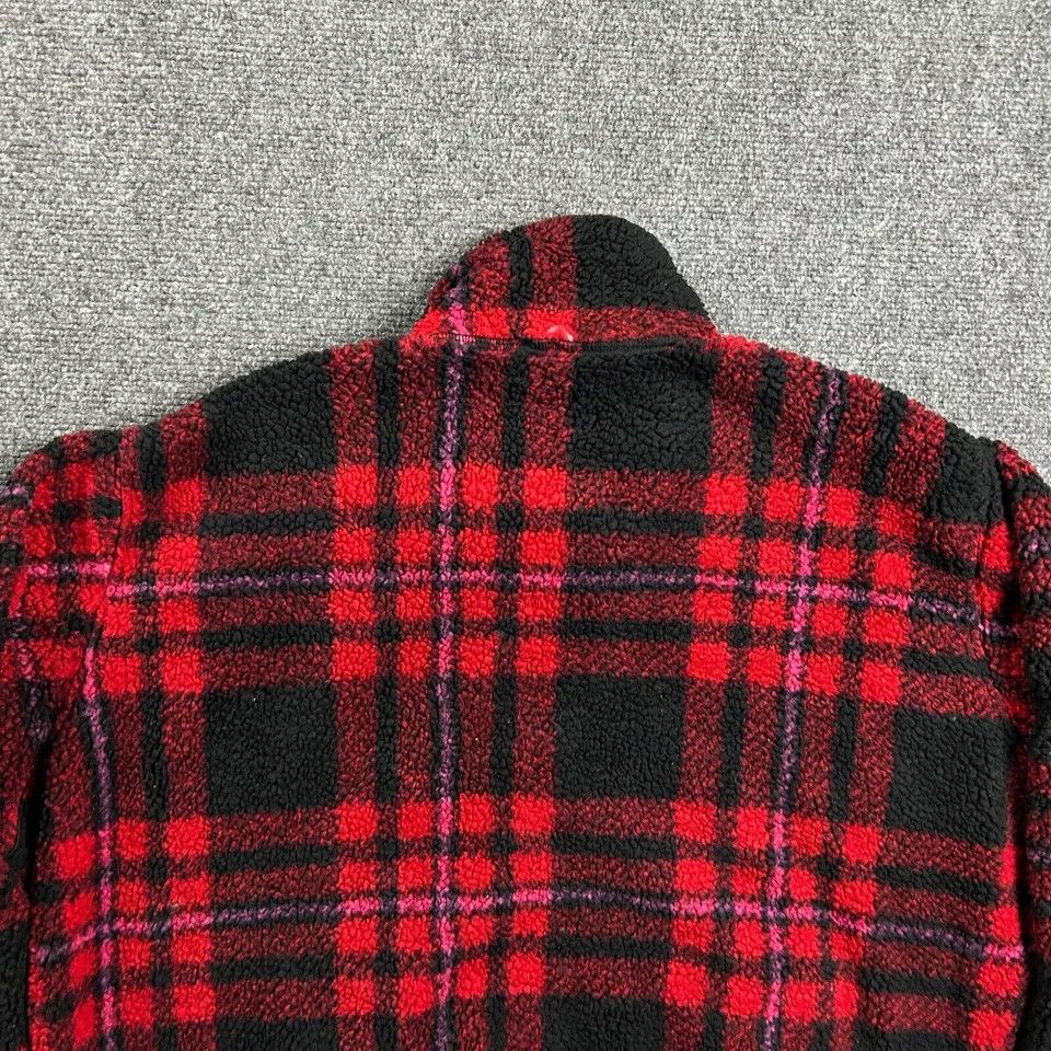 Chaps Chaps 1/4 Zip Pullover Womens Medium Plaid Fleece Sweatshirt Size M / US 6-8 / IT 42-44 - 6 Thumbnail