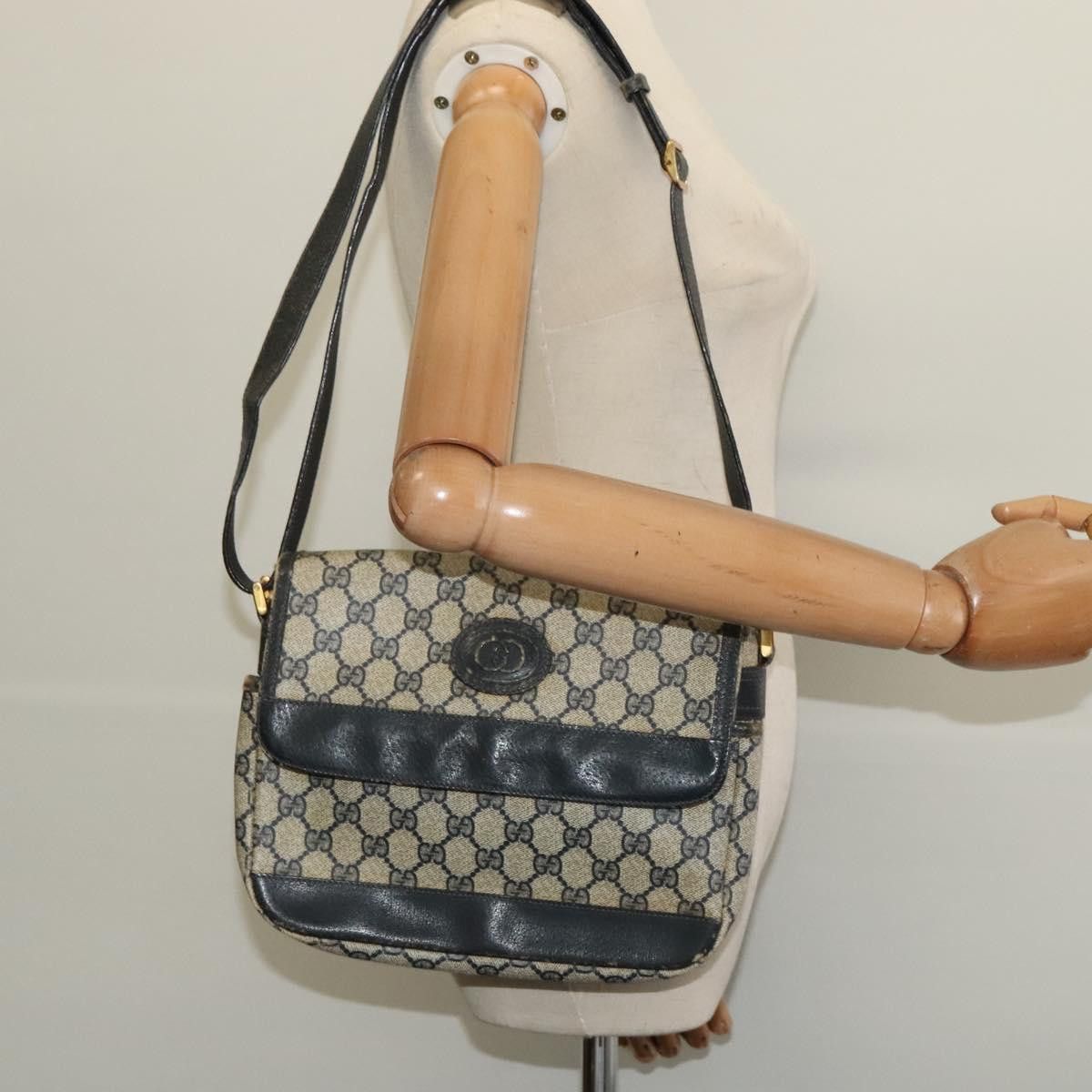Gucci GUCCI GG Supreme Shoulder Bag Pvc Navy Gold Size ONE SIZE - 24 Thumbnail