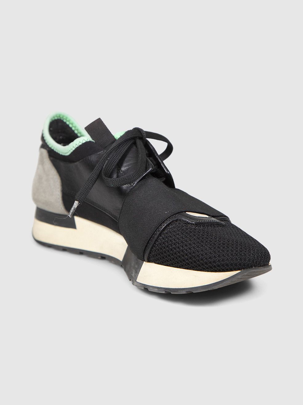 Black Race Runner Chunky Trainers