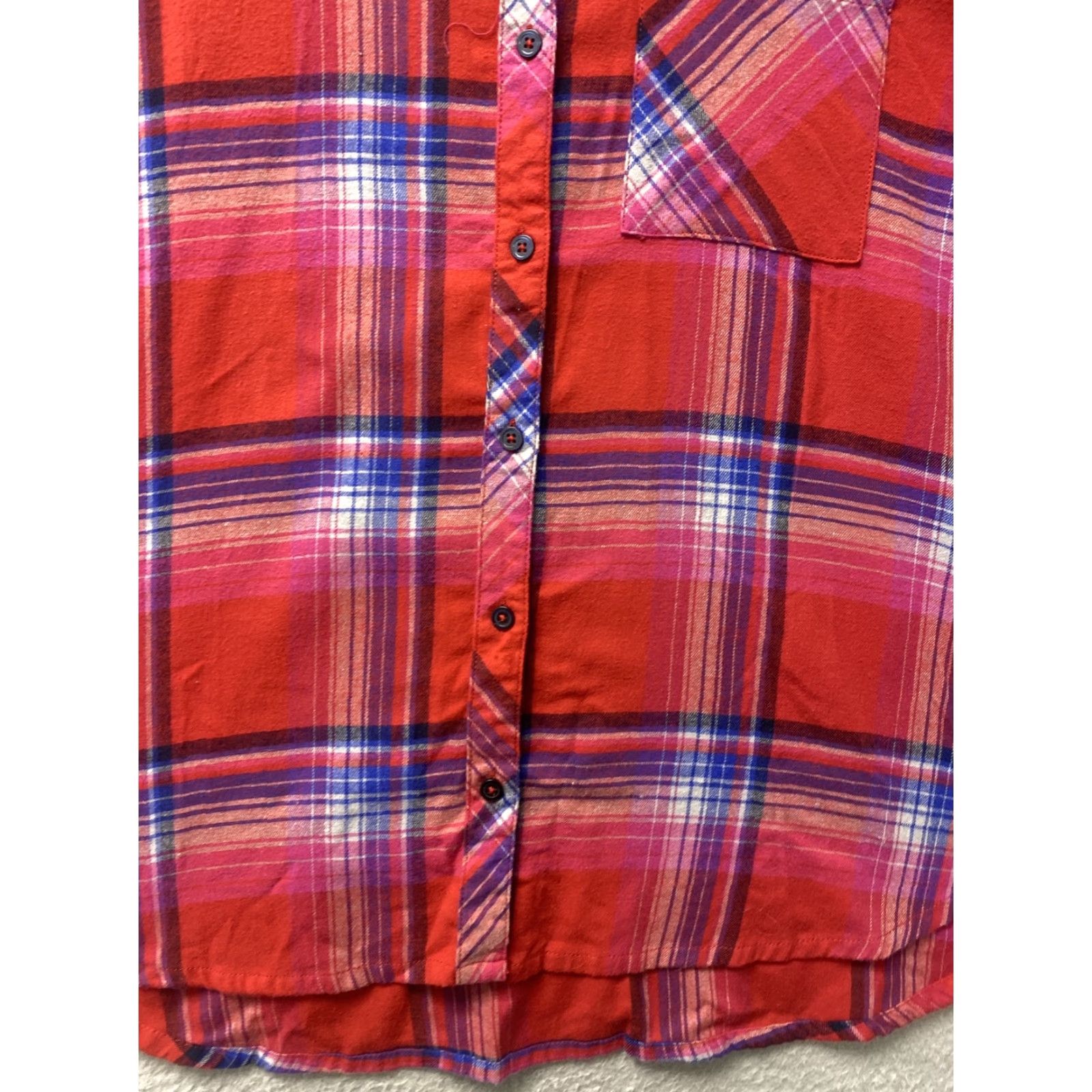 Orvis Orvis Shirt Womens L Red Purple White Plaid Button Up Outdoors Ladies 102-16 Red Button Collared Casual All Seasons Pockets Cotton Polyester Spandex Size L / US 10 / IT 46 - 2 Thumbnail