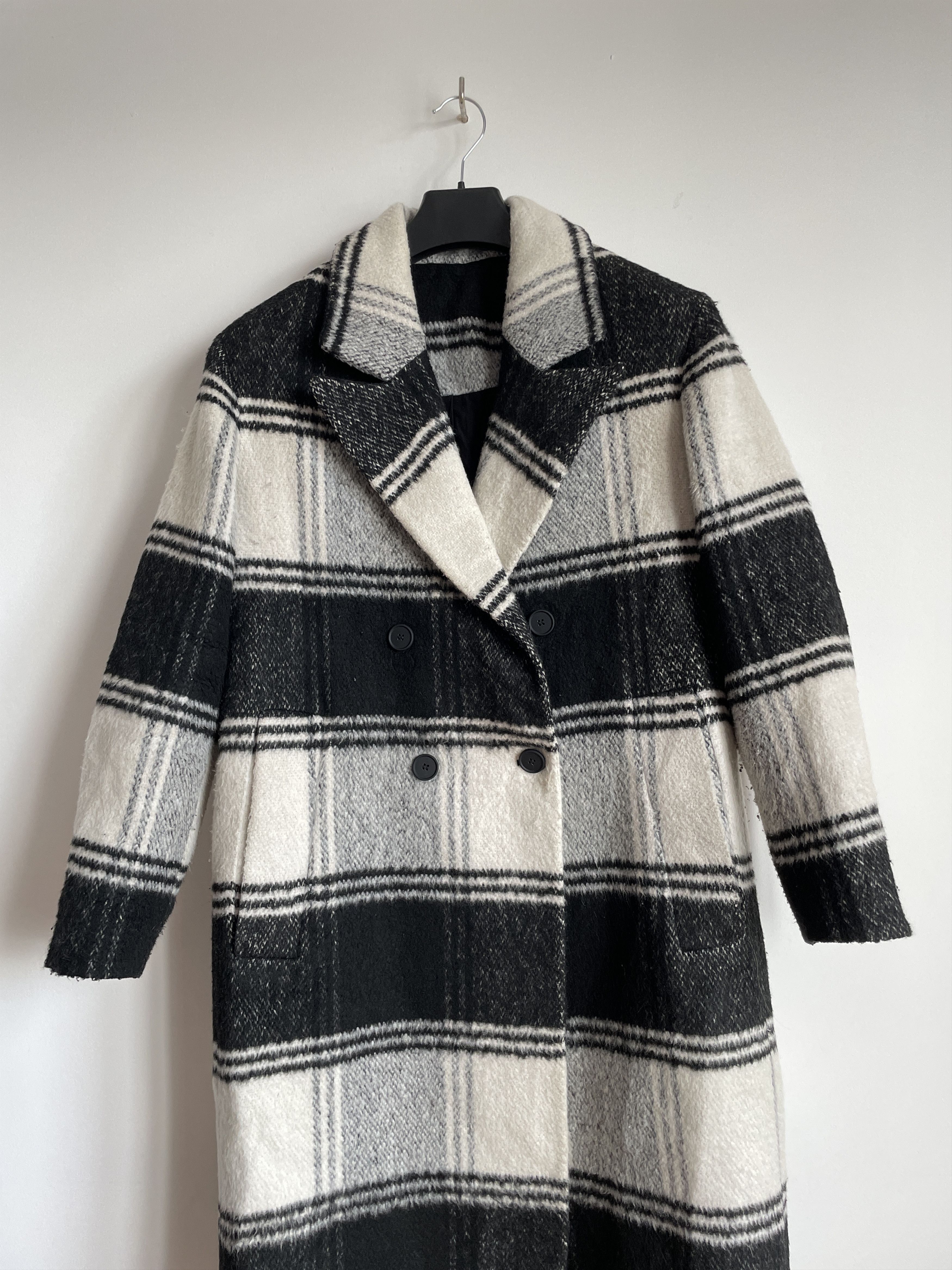 Allsaints Allsaints Womens Lottie Check Double Breasted Coat Size M / US 6-8 / IT 42-44 - 4 Thumbnail