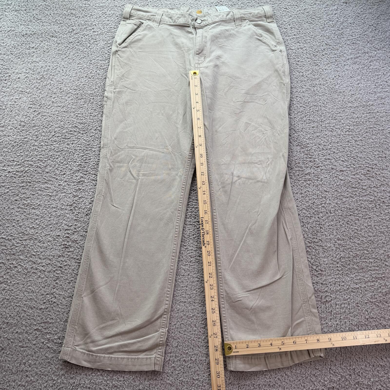 Carhartt Carhartt Relaxed Fit Work Pants Khaki Beige Style 38x30 Mens Size US 38 / EU 54 - 3 Thumbnail