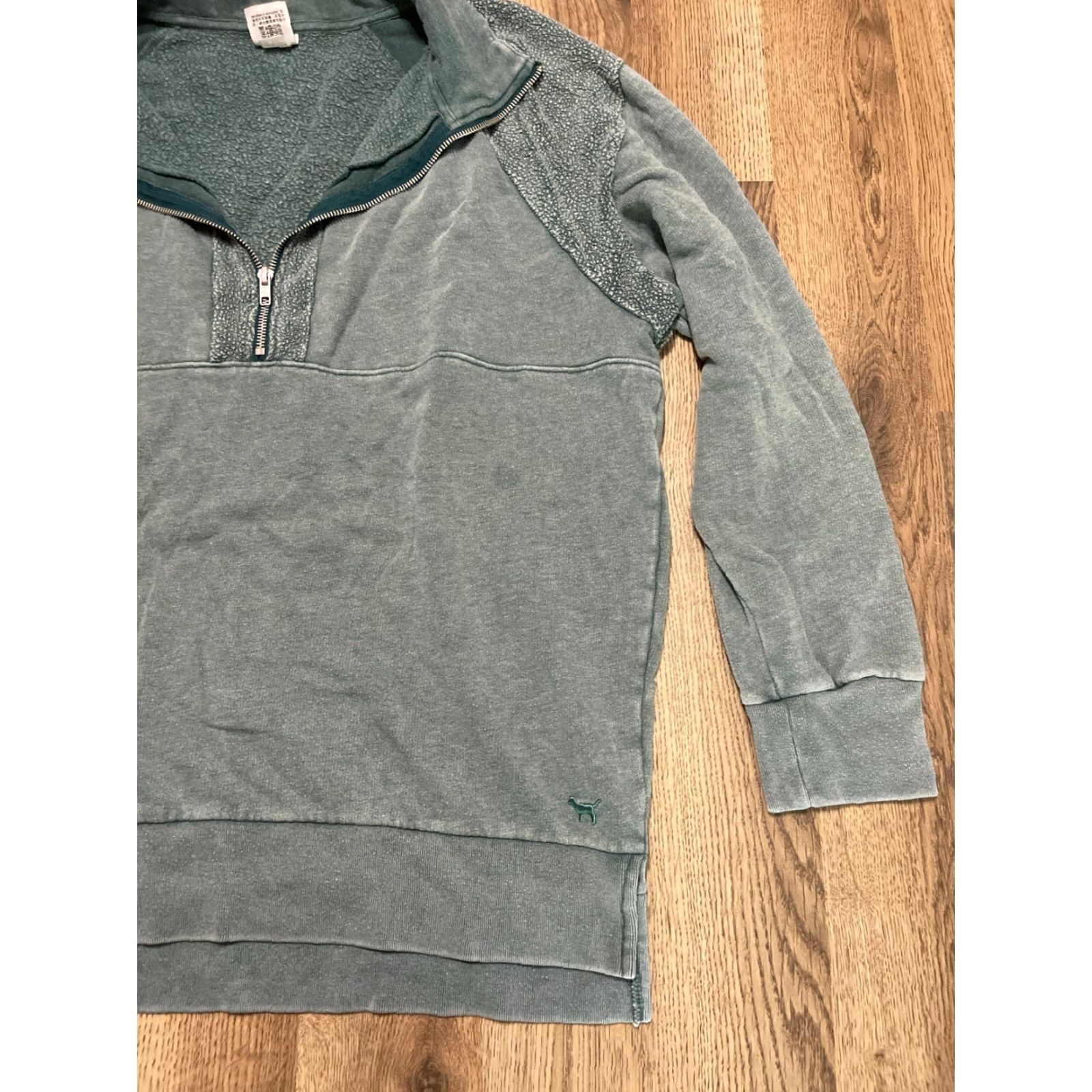 Victoria's Secret Victoria's Secret Sweater Women's Medium Green 1/4 Zip Pullover Shirt Casual Womens Size M / US 6-8 / IT 42-44 - 4 Thumbnail