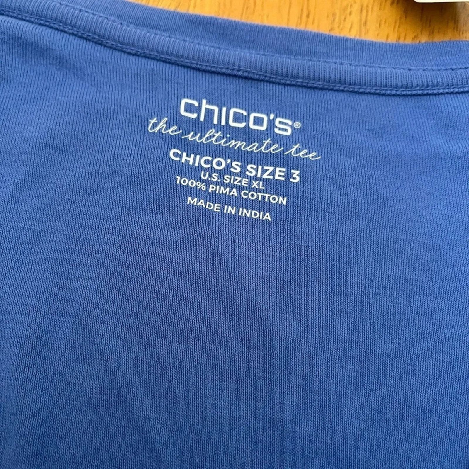 Chicos Chicos the Ultimate Tee Everyday 3/4 sleeve, size (3) XL Size XL / US 12-14 / IT 48-50 - 3 Thumbnail