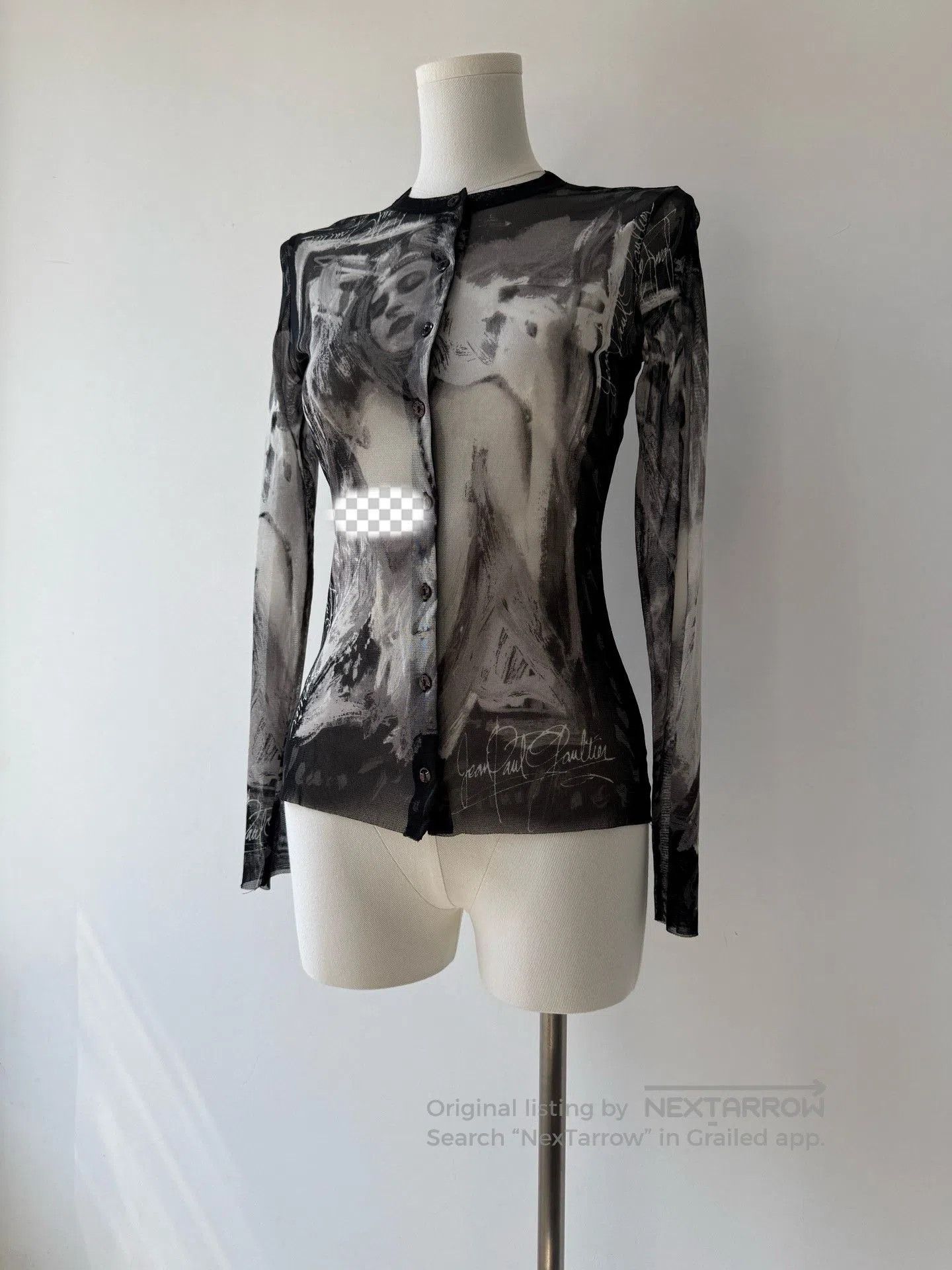 Jean Paul Gaultier Jean Paul Gaultier Mesh Sheer Cardigan. Size M / US 6-8 / IT 42-44 - 4 Thumbnail