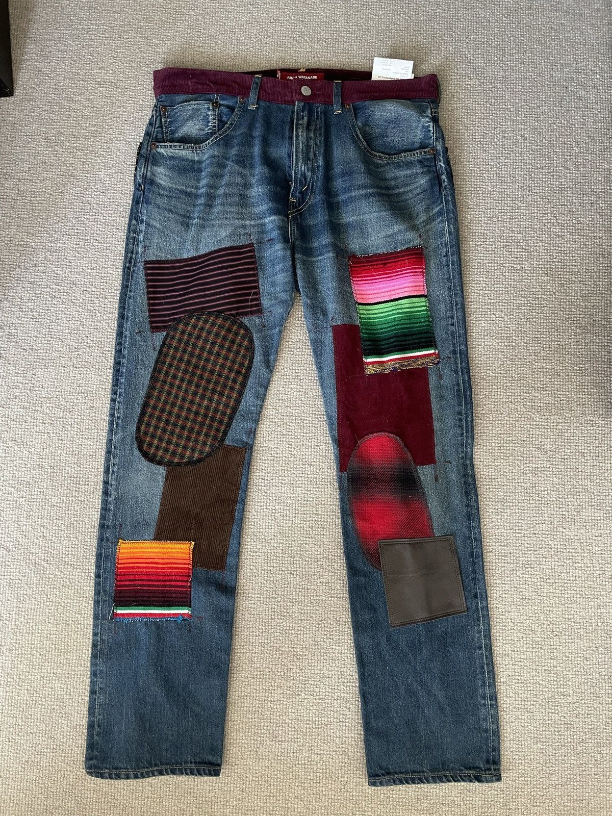 image of Junya Watanabe X Levi's Aw2022 Patchwork Denim in Blue, Men's (Size 34)