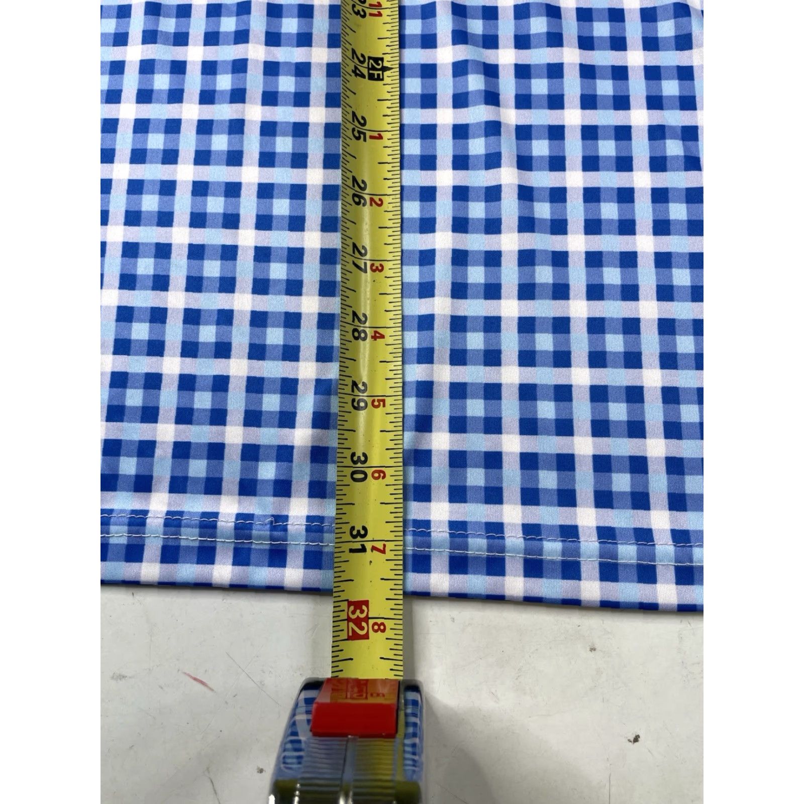 CO Collars & Co Polo Shirt Mens XL Blue Check Performance Collared Business Size US XL / EU 56 / 4 - 5 Thumbnail