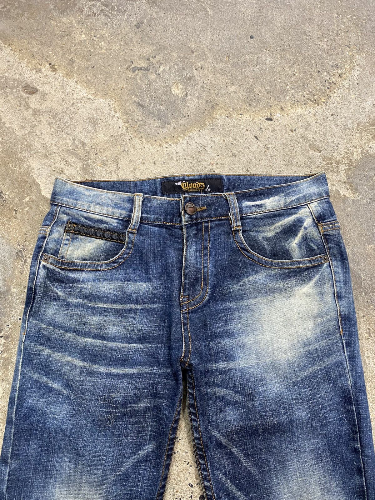 Japanese Brand Cloud72 side laced jeans wash Size US 32 / EU 48 - 3 Thumbnail