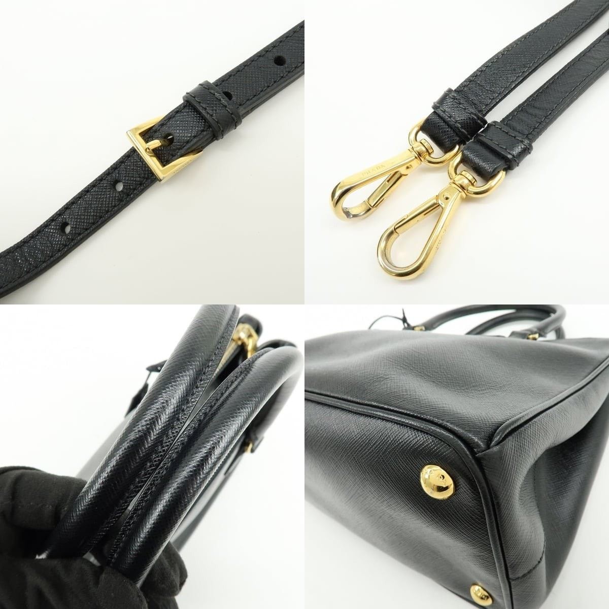 Prada Prada Galleria Saffiano Tote Black Size ONE SIZE - 4 Thumbnail