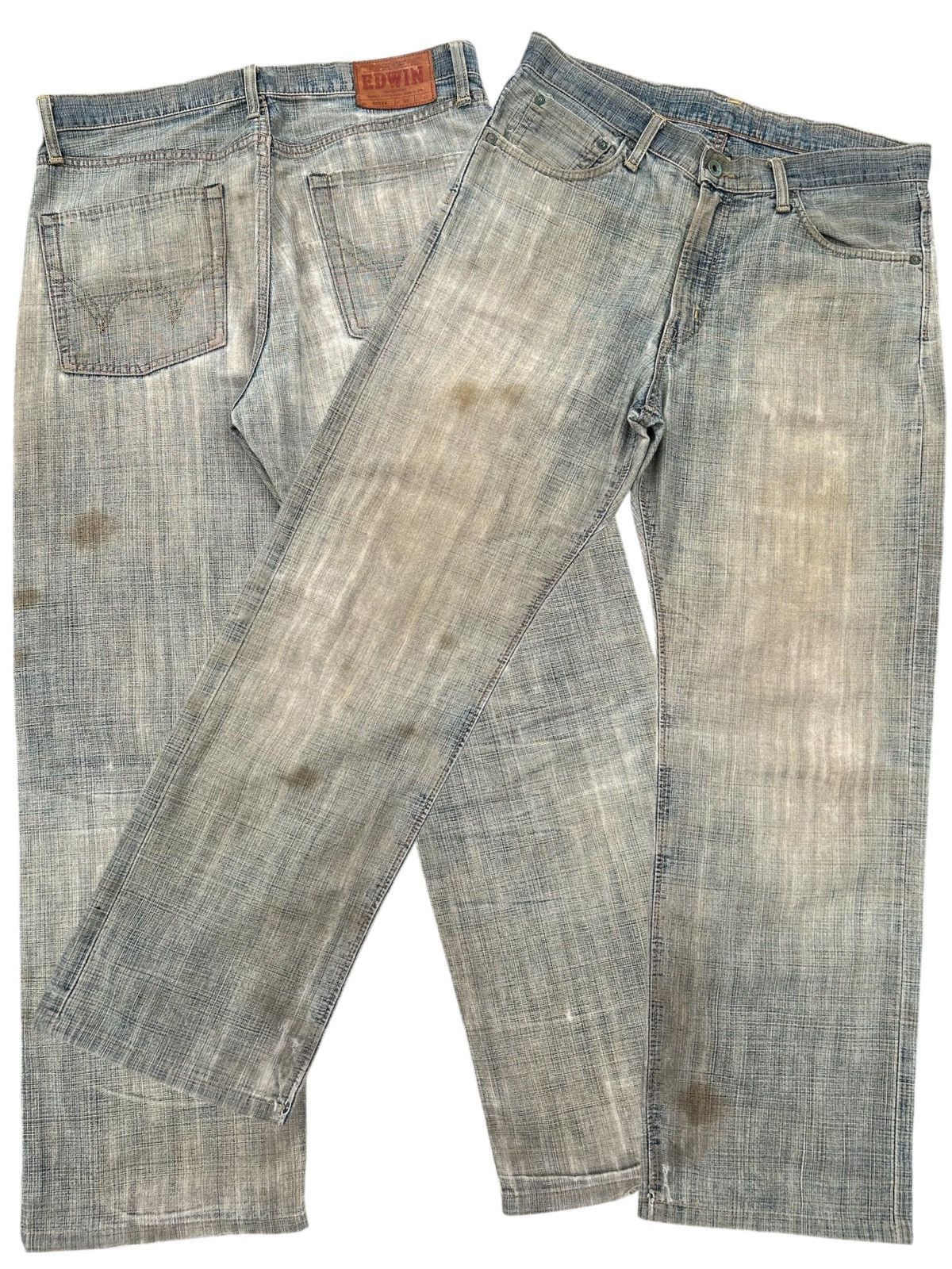 Vintage Edwin 505ZX Selvedge Sunfaded Rusty Dirty Denim Jean