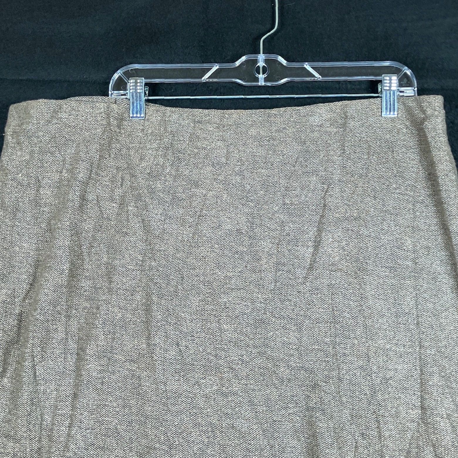 Vintage J Jill Skirt Beige Tweed Pencil Woven Academia Cotton Blend XL Knee Length Womens Casual Workwear Size 34" / US 12 / IT 48 - 2 Thumbnail