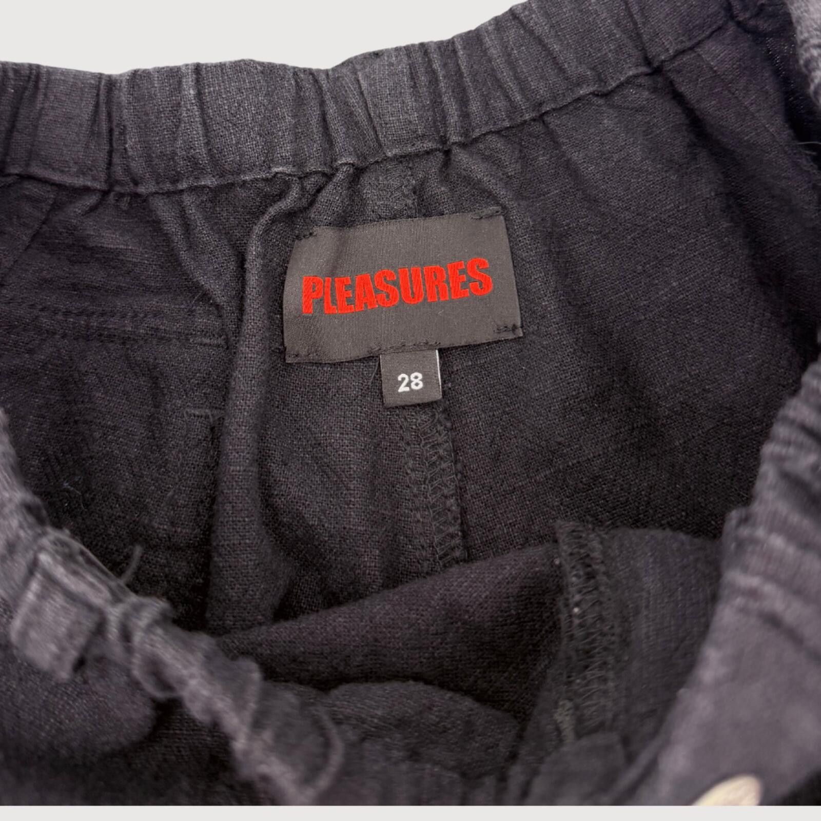 Pleasures Pleasures Wide Cargo Pants Black Streetwear Utility 28 Size 28" / US 6 / IT 42 - 5 Thumbnail