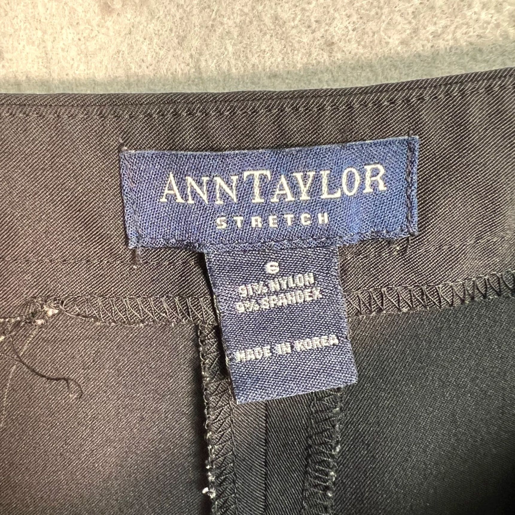 Ann Taylor Ann Taylor Black Stretch Pants Size 6 Nylon/Spandex Womens Casual Slim Fit Size 28" / US 6 / IT 42 - 3 Thumbnail