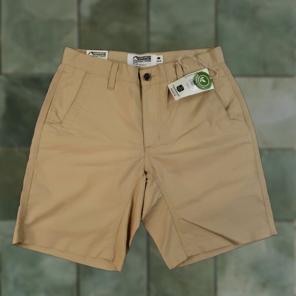 Mountain Khakis VINTAGE Mountain Khakis Shorts Mens 30 Beige Stretch Poplin Slim Fit 8" Inseam W82 Size US 30 / EU 46 - 1 Thumbnail