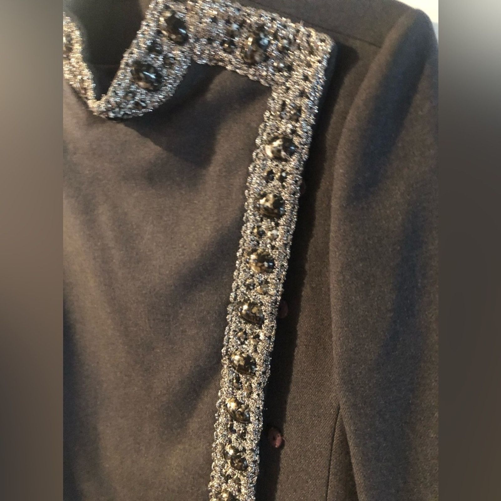 NBDN Nobrandedon Beautiful jacket coat stone silver design grey wool Size S / US 4 / IT 40 - 6 Thumbnail