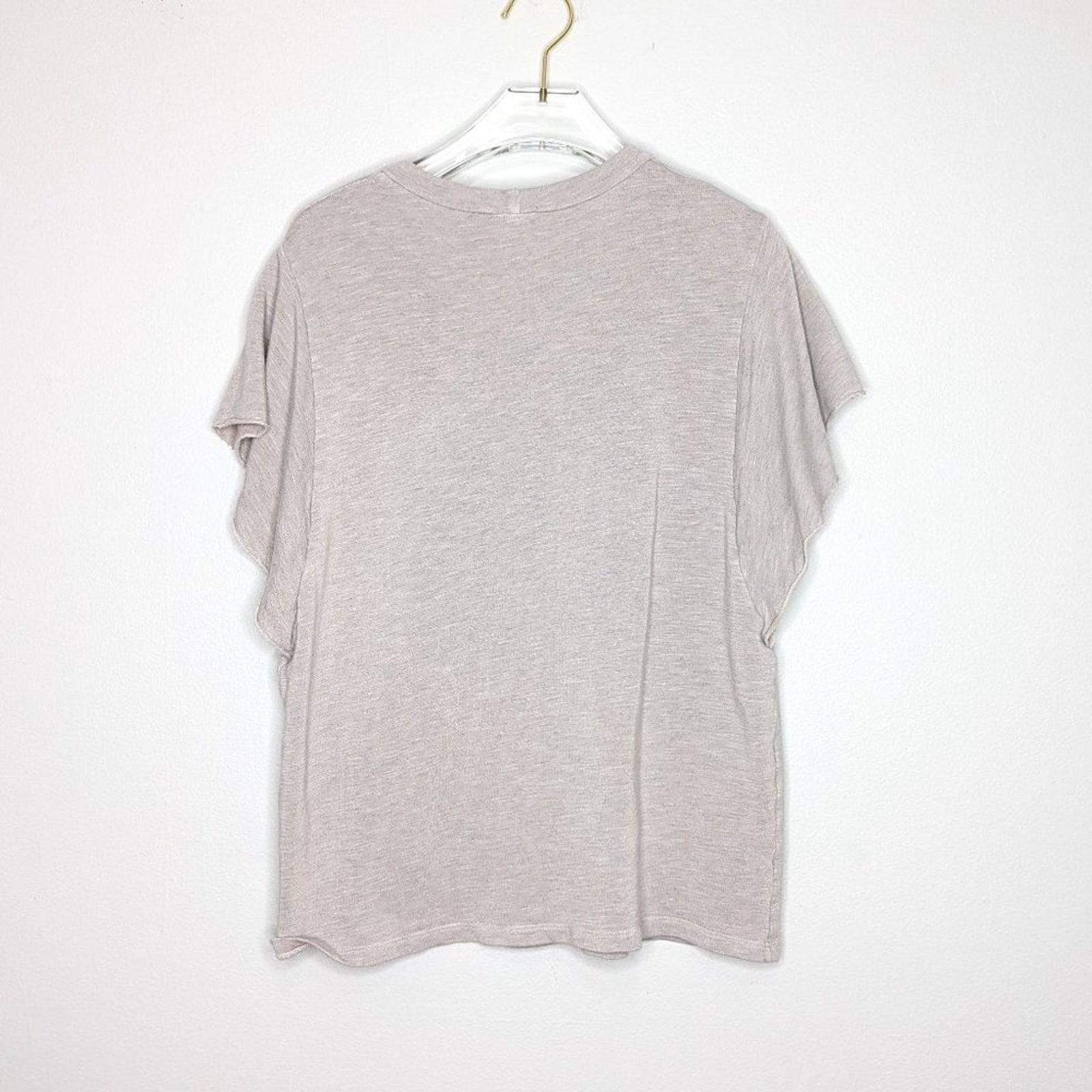 MONROW Monrow Gray Short Cutoff Sleeve Crewneck Top Raw Edge Size M Size M / US 6-8 / IT 42-44 - 3 Thumbnail