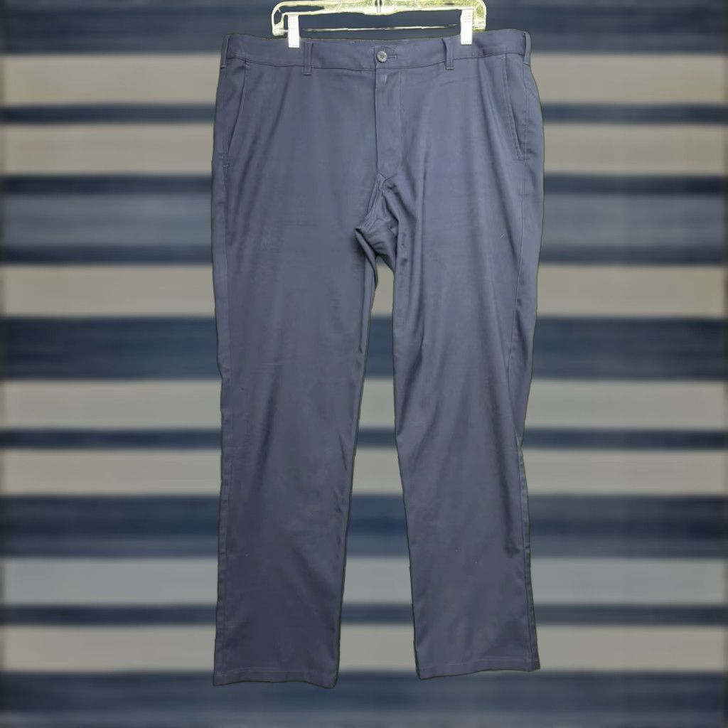 Mizzen+Main Mizzen+Main Baron Chino Pants Mens 38x32 Navy Blue Athletic Fit Polyester Golf Size US 38 / EU 54 - 1 Thumbnail