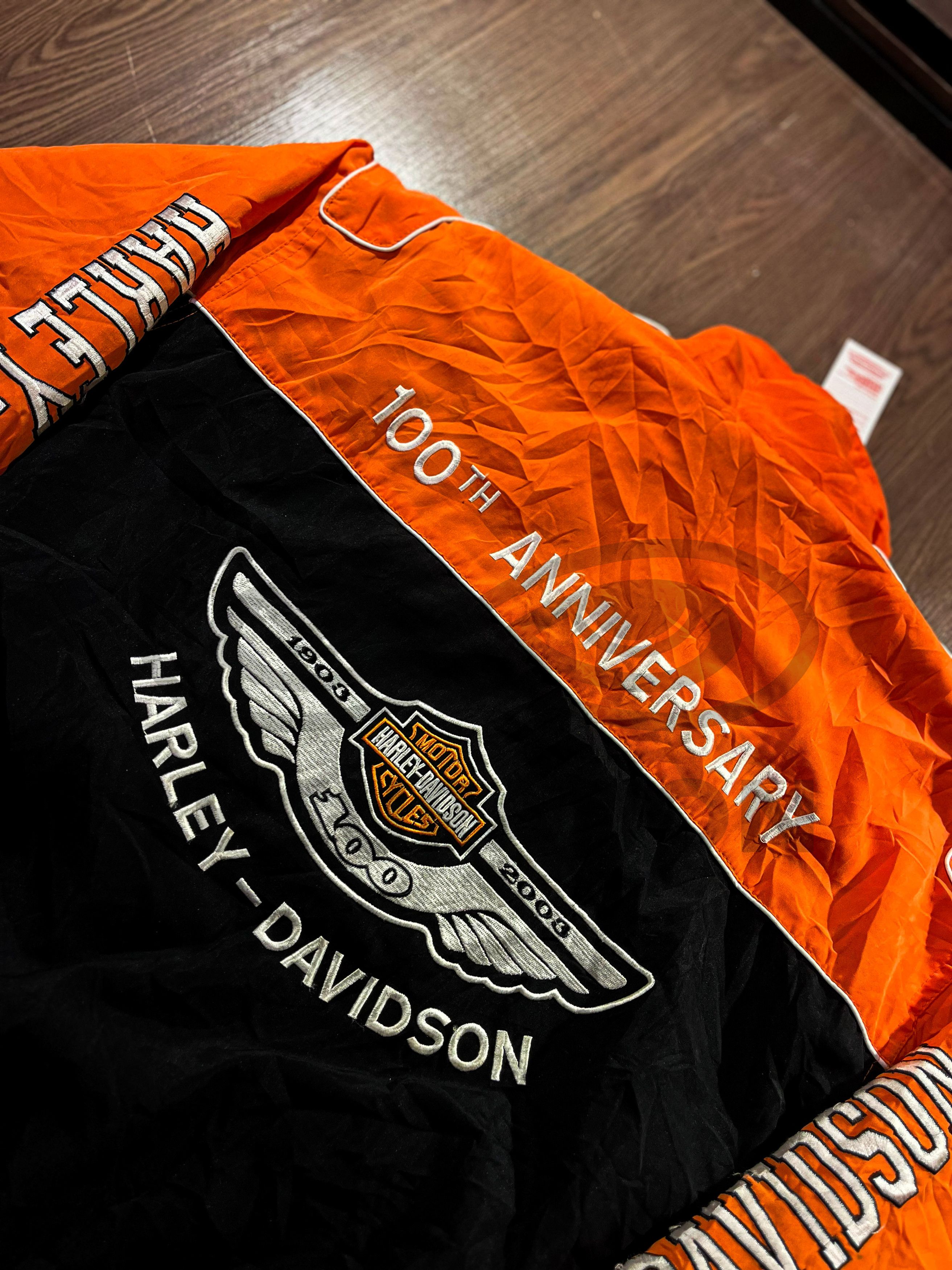 Harley Davidson Harley Davidson 100th Anniversary taped Racing Jacket Size US XL / EU 56 / 4 - 2 Thumbnail