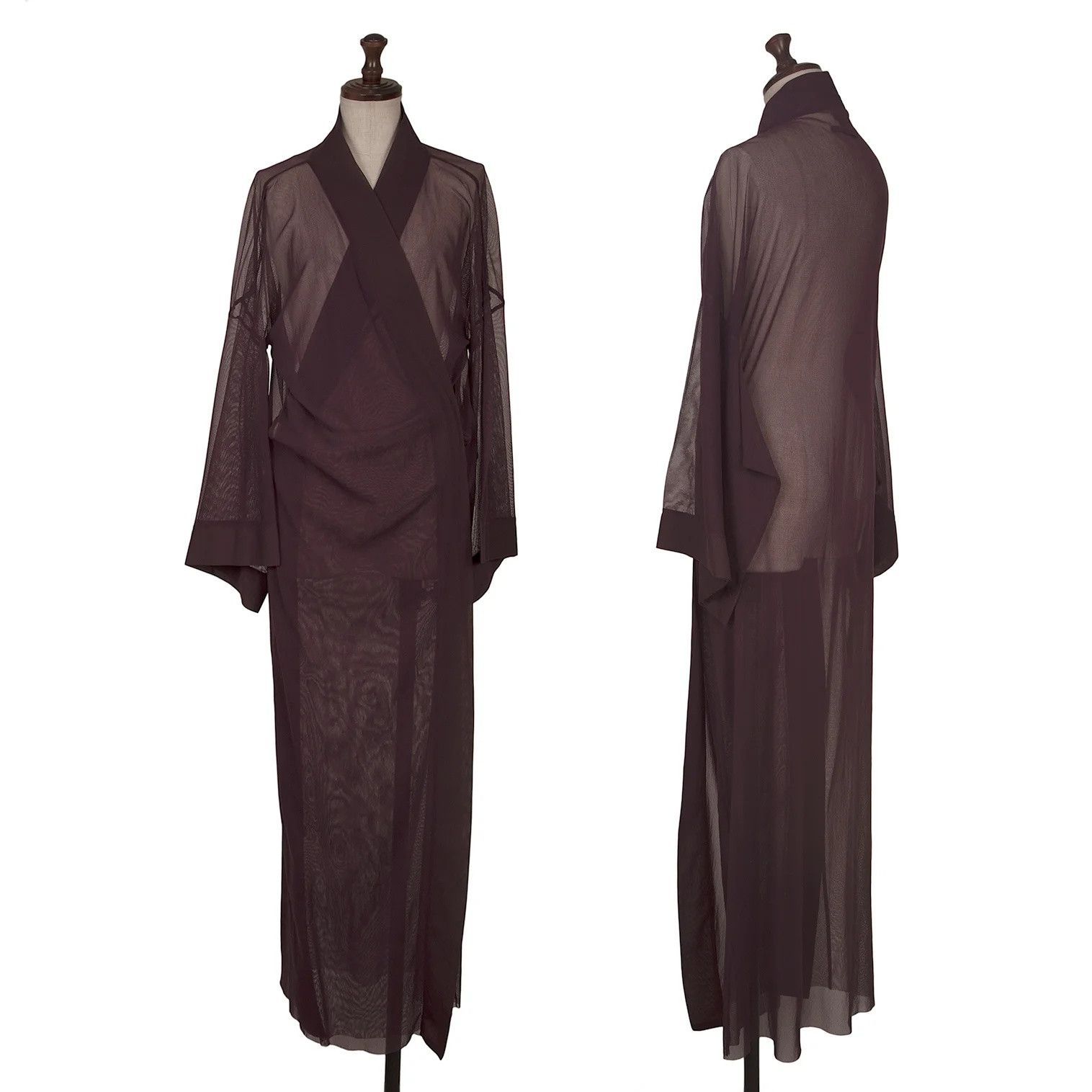 Jean Paul Gaultier Power Net Kimono Long Cardigan in Purple Size 40 Size US XXL / EU 58 / 5 - 1 Thumbnail