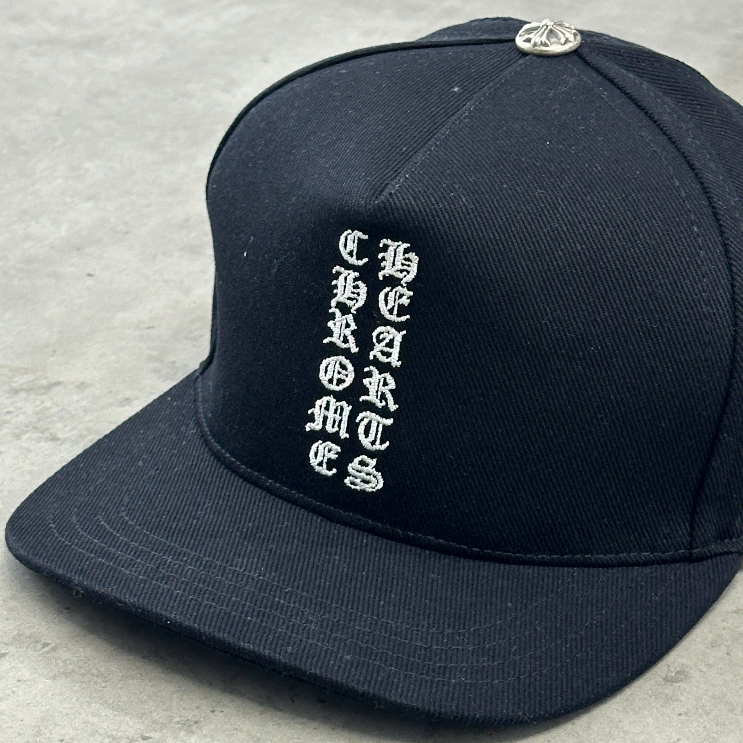 Chrome Hearts CHROME HEARTS Vertical Logo Hat Black Denim Size ONE SIZE - 2 Thumbnail