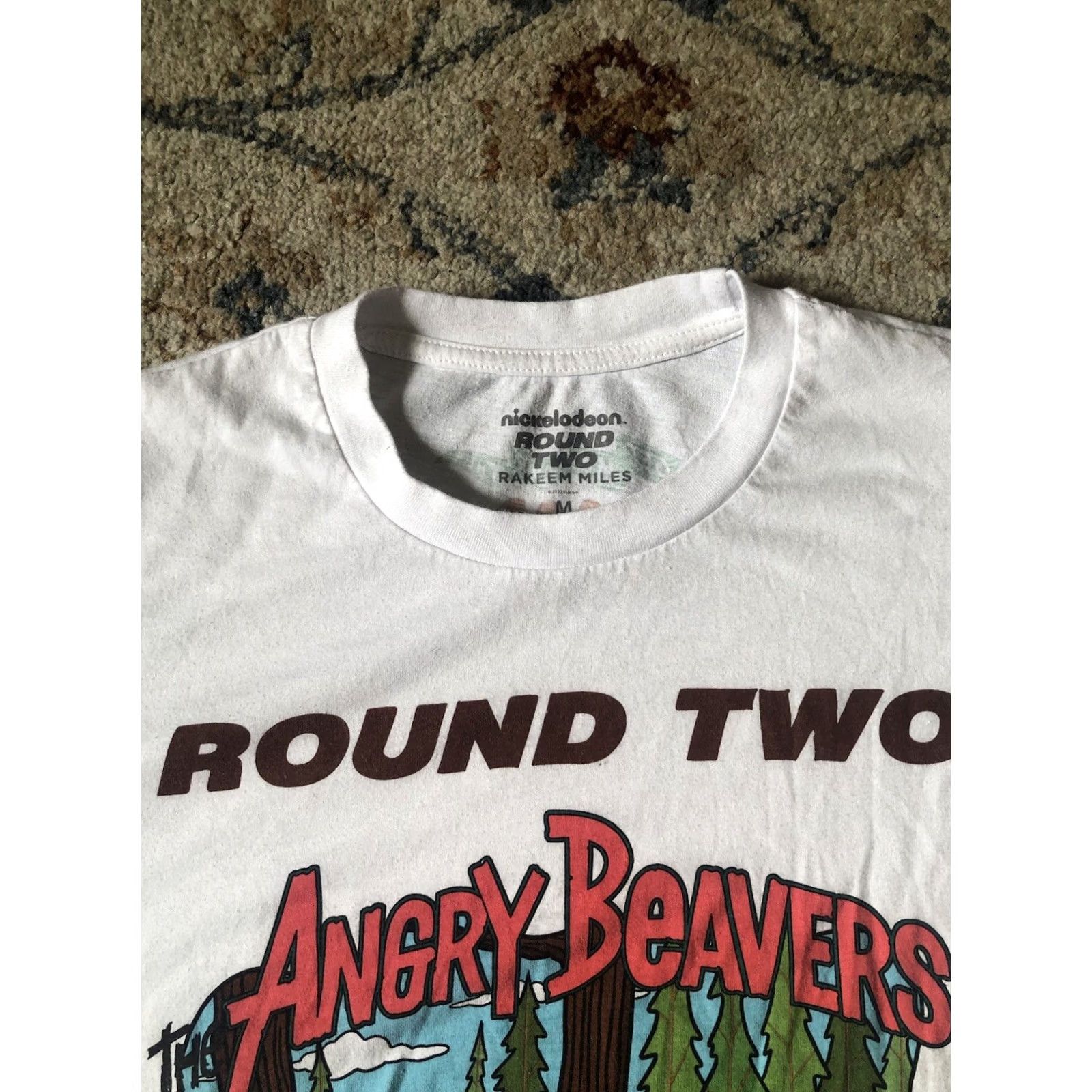 Round Two Round Two The Angry Beavers Tee Mens M White Nickelodeon Retro Shirt Size US M / EU 48-50 / 2 - 6 Thumbnail