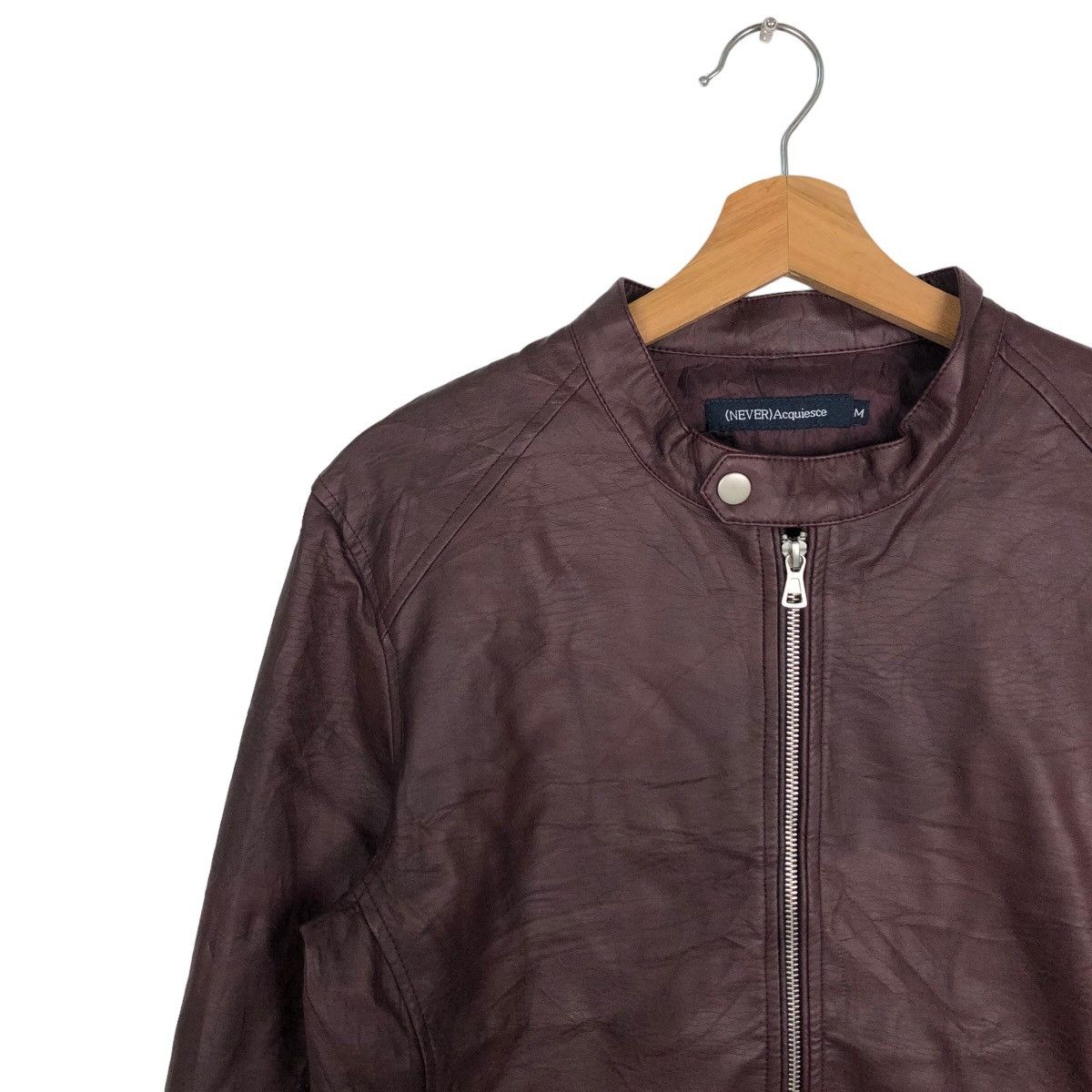 Japanese Brand VINTAGE BIKER SOFT LEATHER JACKET NEVER ACQUIESCE RICK OWENS Size US M / EU 48-50 / 2 - 6 Thumbnail