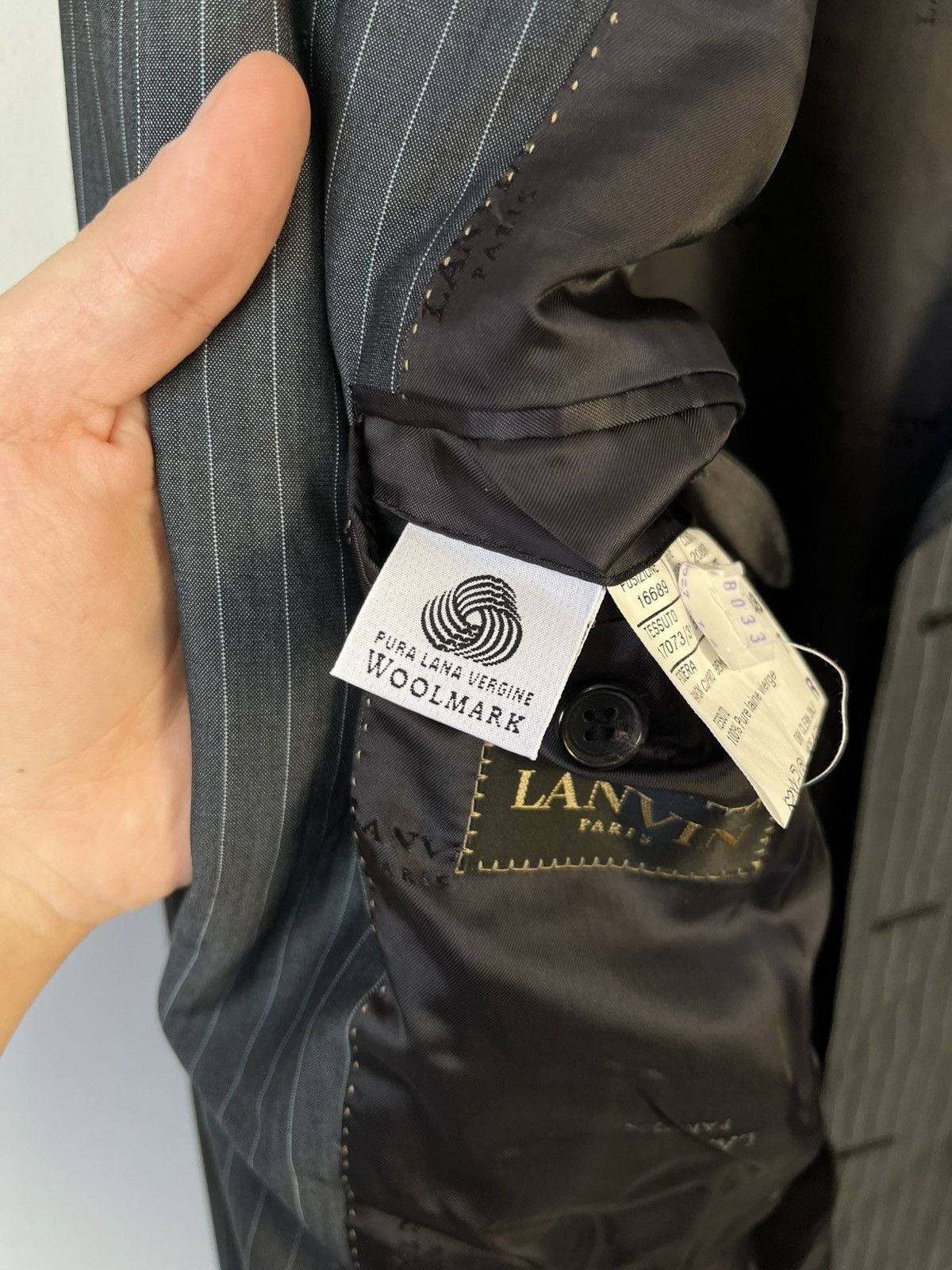Lanvin × Vintage Lanvin Vintage Luxury Classic Striped Blazer Jacket Italy Size 38R - 10 Thumbnail