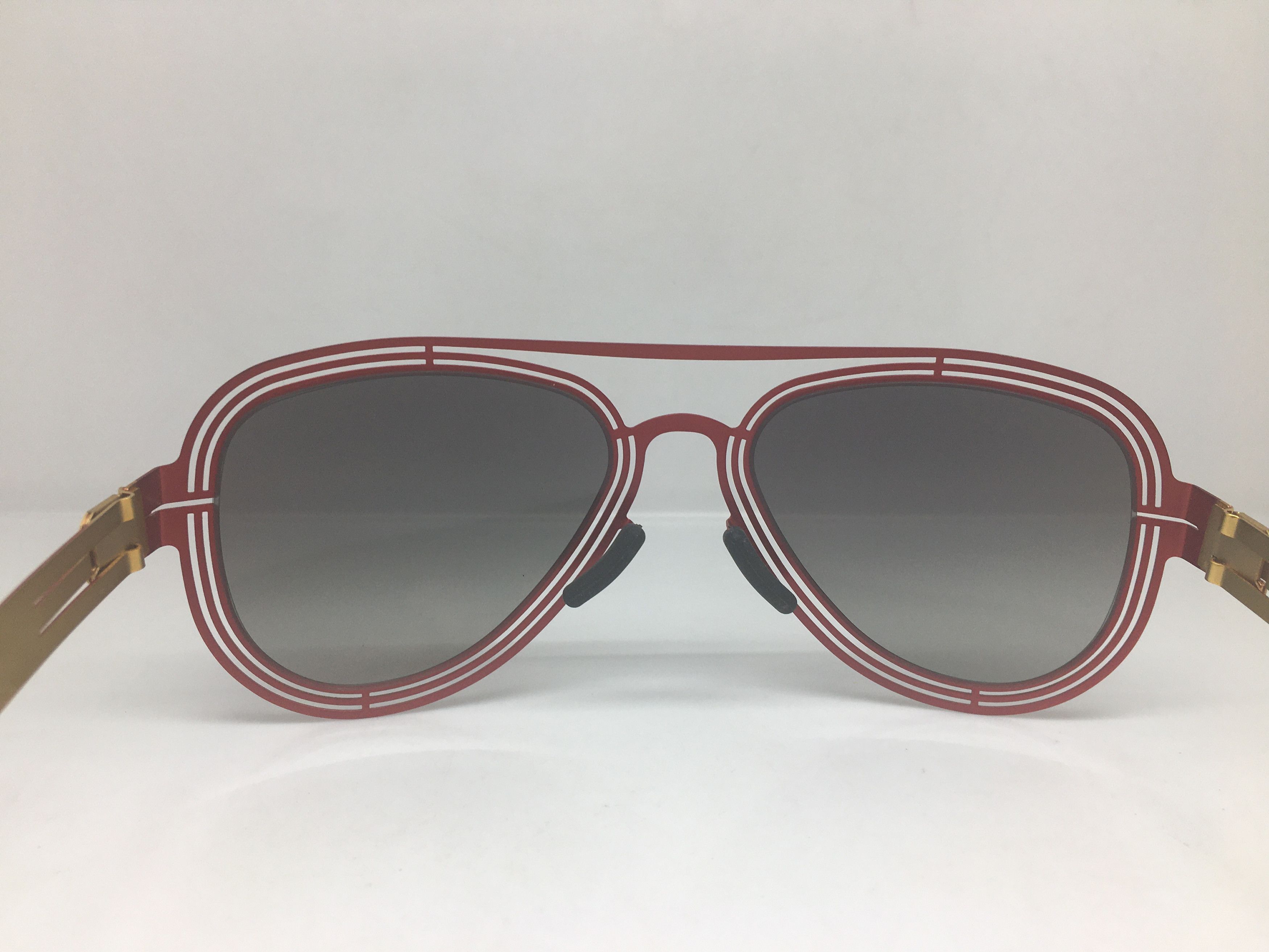 Other Silver Red Alloy Aviator Sunglasses Frame Pilot Size ONE SIZE - 4 Thumbnail