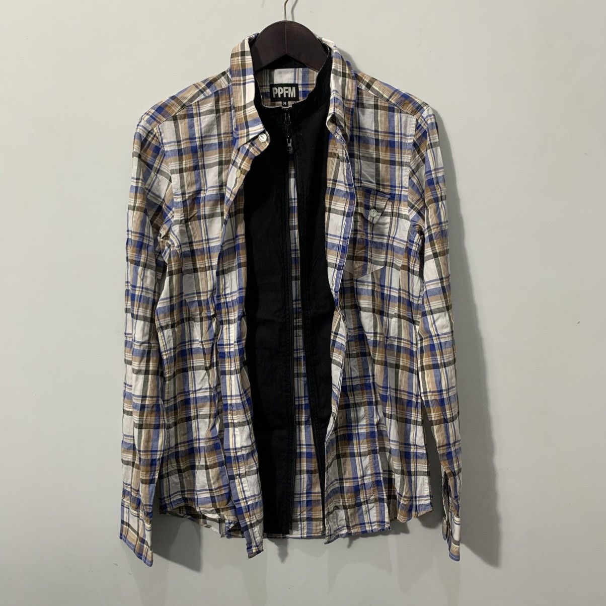 PPFM 2000s PPFM Double Layer Plaid Shirt Size US M / EU 48-50 / 2 - 1 Thumbnail