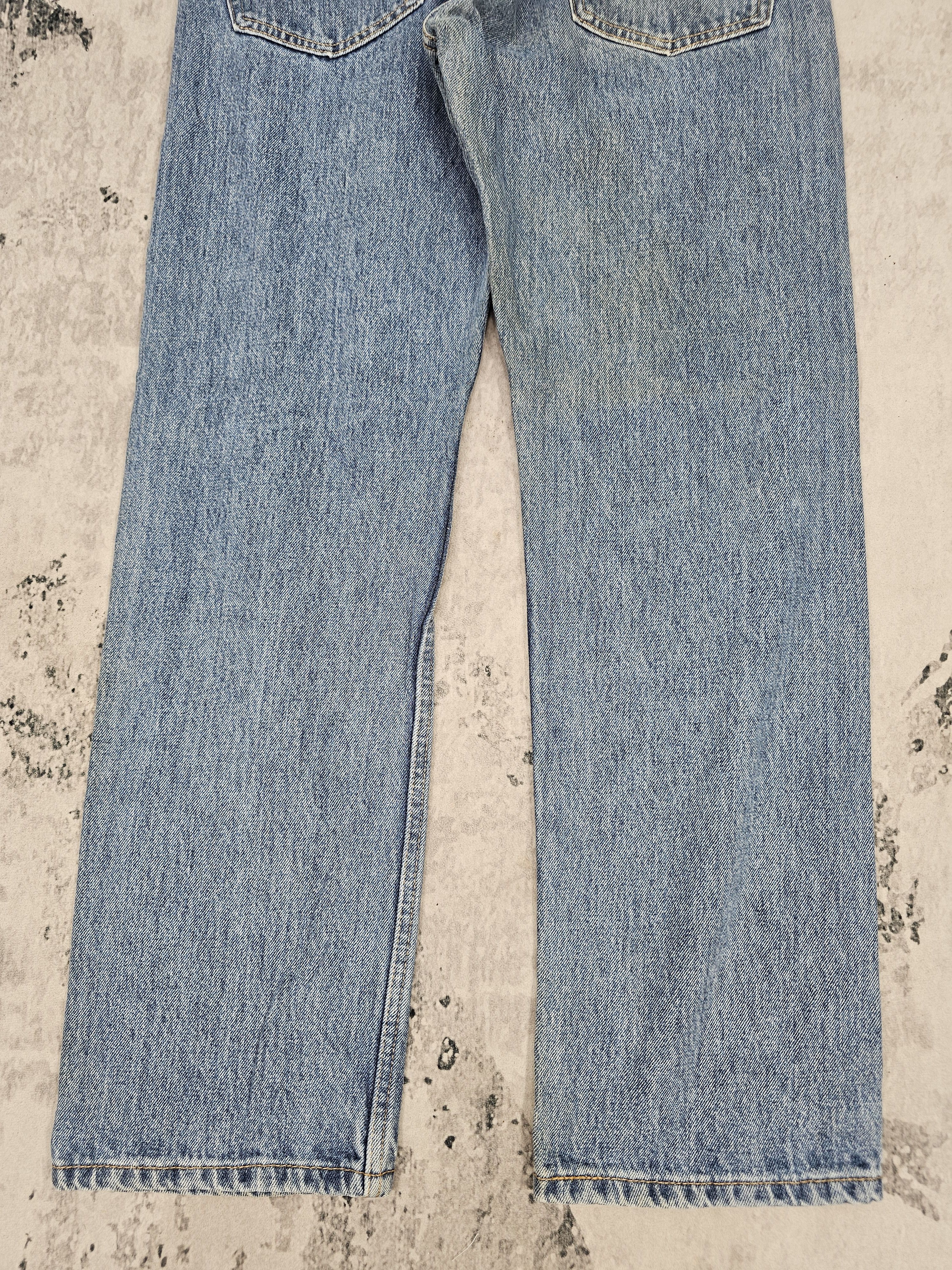 Levi's Vintage Clothing Vtg LEVIS 505 Faded Stain Cropped Blue Jeans 33X29 L0510 Size US 33 - 3 Thumbnail