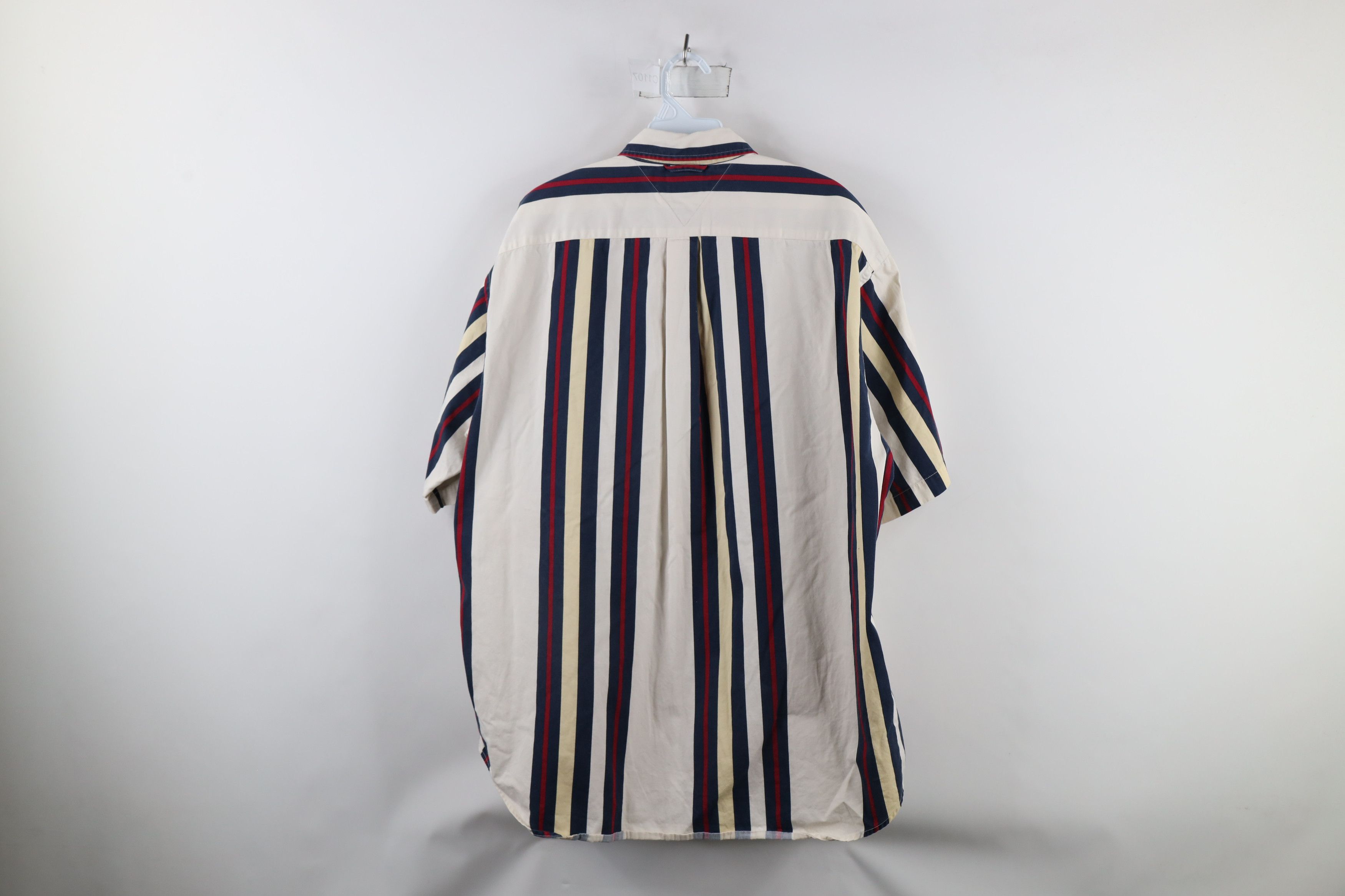 Tommy Hilfiger × Vintage Vintage 90s Tommy Hilfiger Short Sleeve Button Down Shirt Size US L / EU 52-54 / 3 - 10 Thumbnail