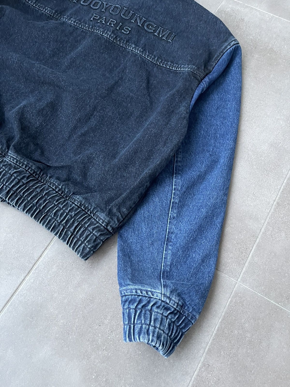 Wooyoungmi !DS! AW23 Wooyoungmi Navy Varsity Denim Jumper Jacket Size US L / EU 52-54 / 3 - 16 Thumbnail