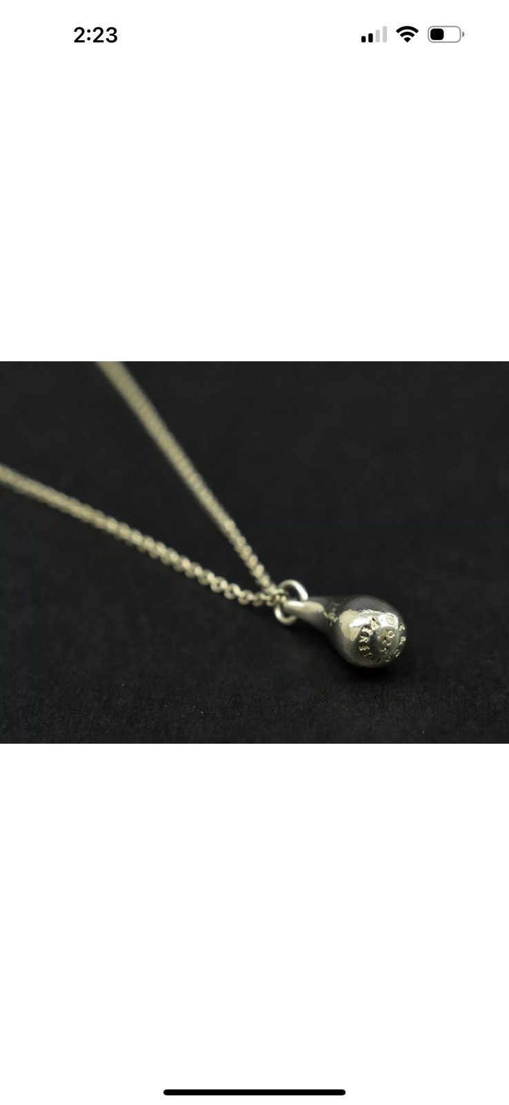 Tiffany & Co. Tiffany & Co Silver Teardrop Necklace Sterling 925 Size ONE SIZE - 4 Thumbnail